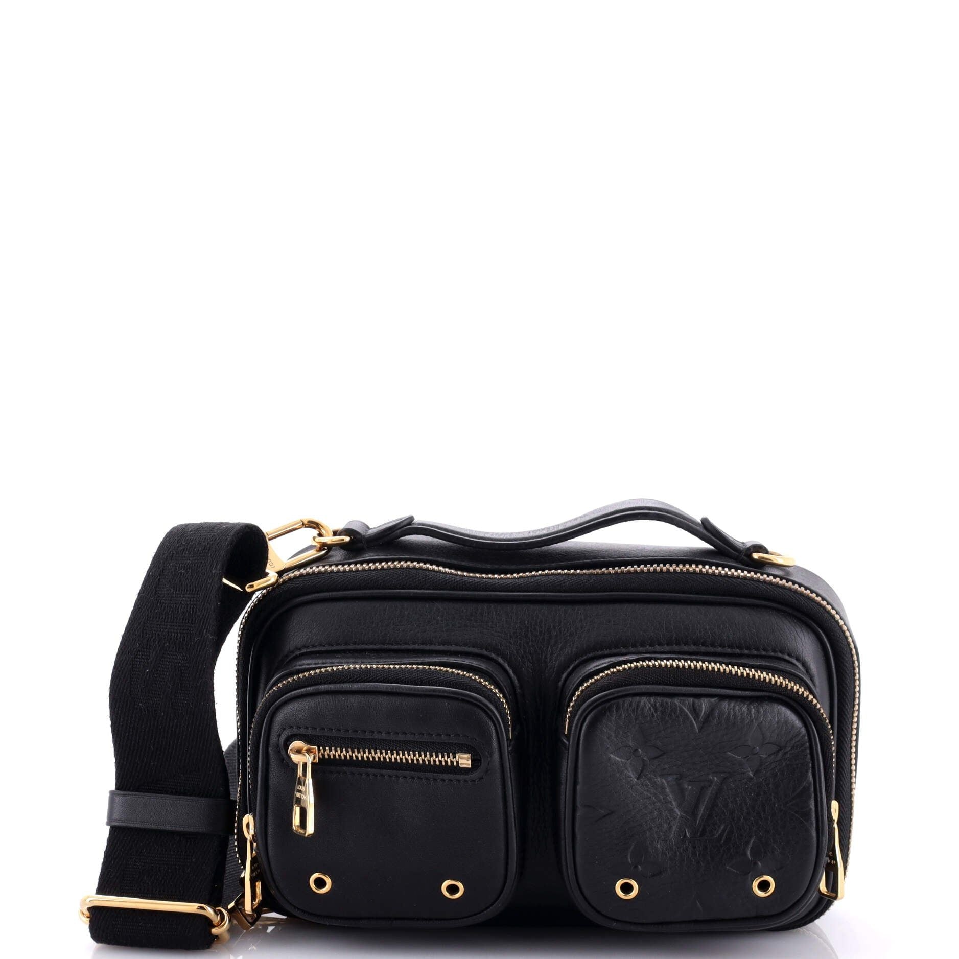 Louis Vuitton Utility Crossbody Bag Calfskin With Embossed Monogram Detail
