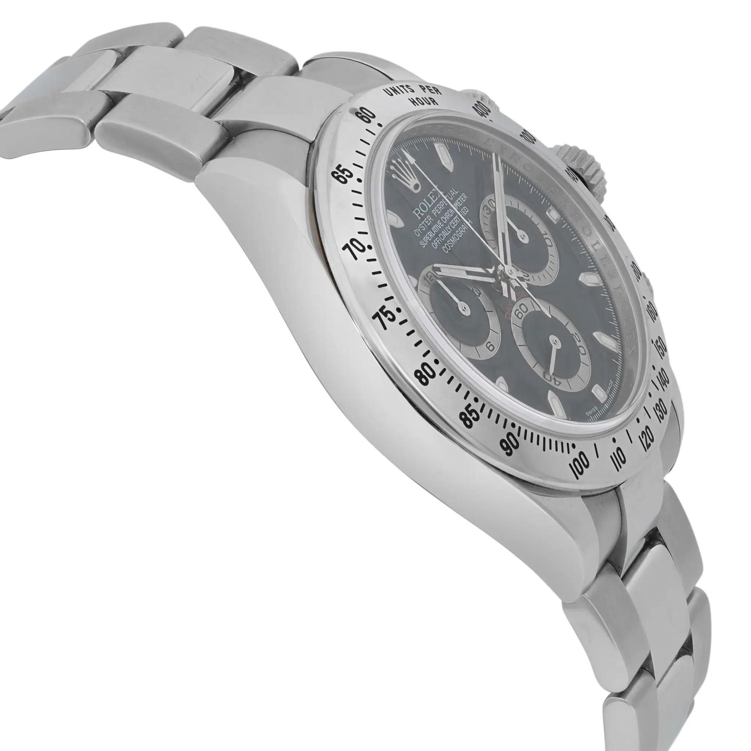 Rolex Cosmograph Daytona 40mm Steel Black Index Dial Automatic Mens Watch 116520