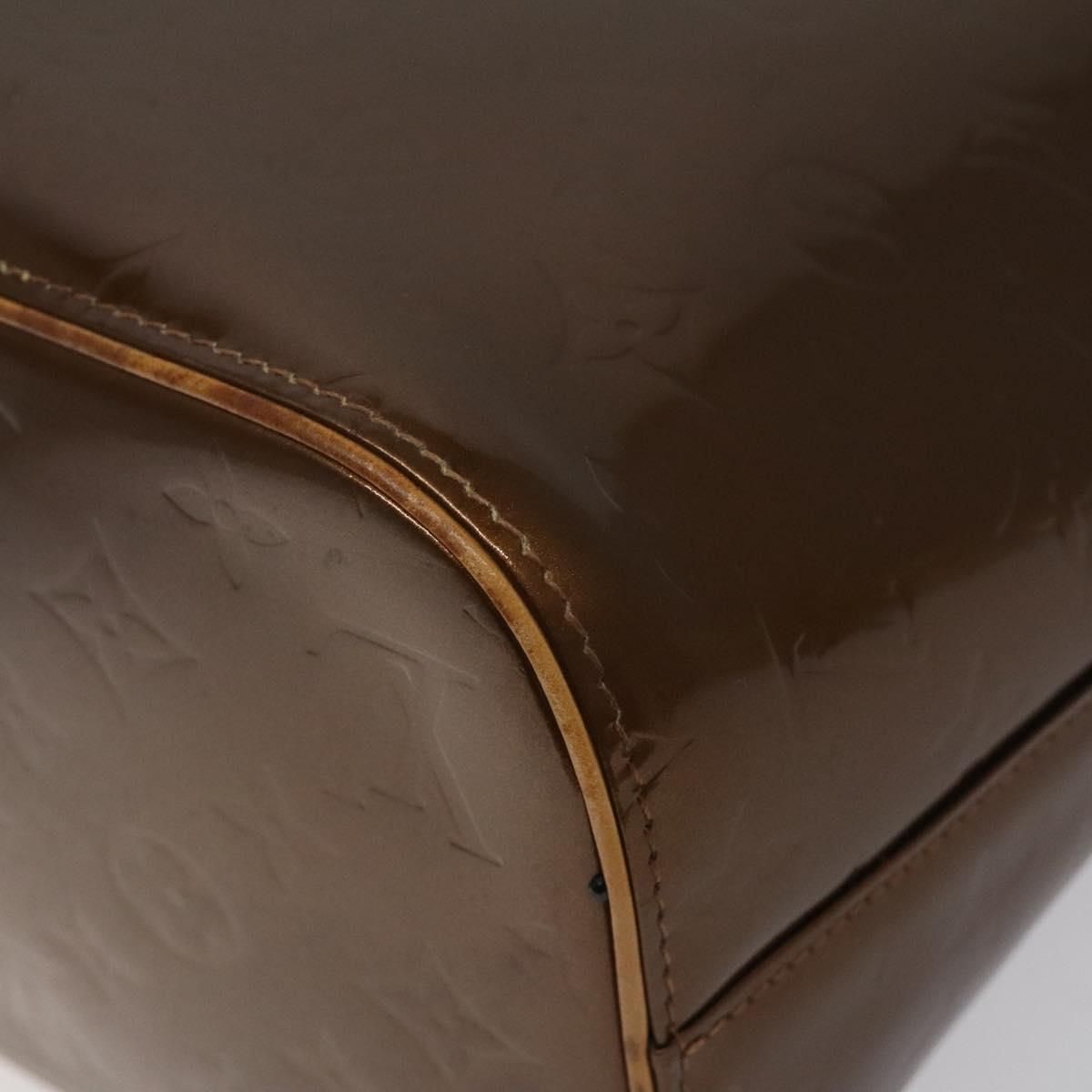 Louis Vuitton Vernis Houston Hand Bag Bronze M 91122 Lv Auth