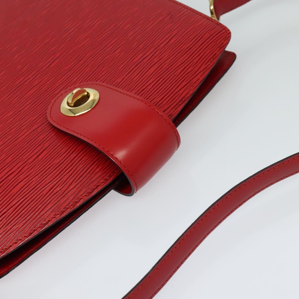 Louis Vuitton Epi Capuchin Shoulder Bag Red M 52347 Lv Auth