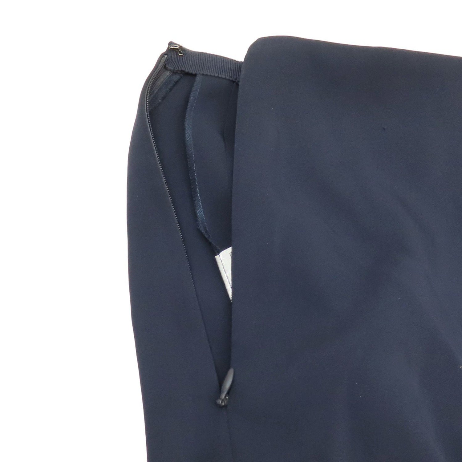 Chanel Long Skirt Polyester Deep Blue 34