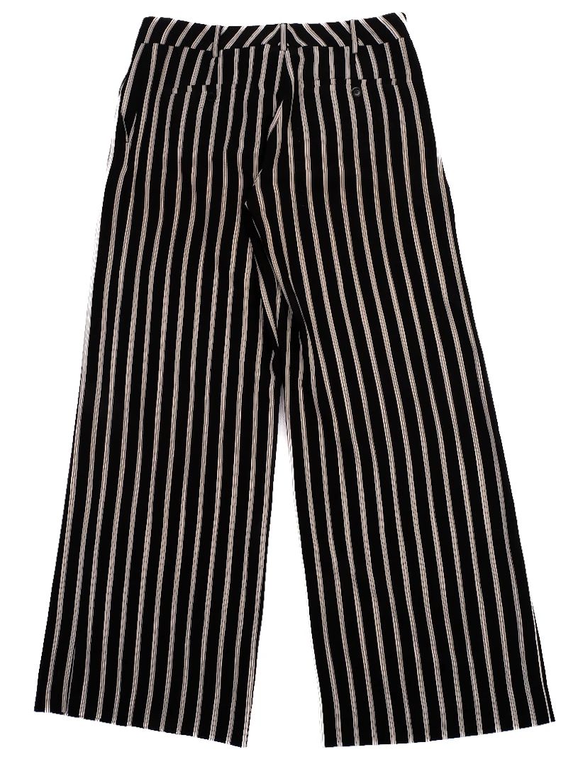 Average Max Mara Black Vertical Stripe Pants Size L Weekend MaxMara