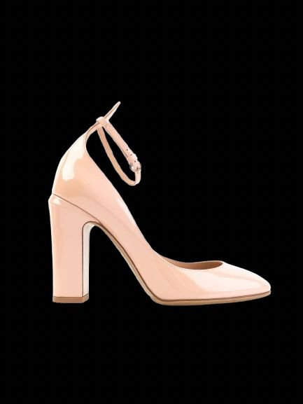 Excellent Valentino Pink Leather High Heels Size 38.5 with Ankle Strap