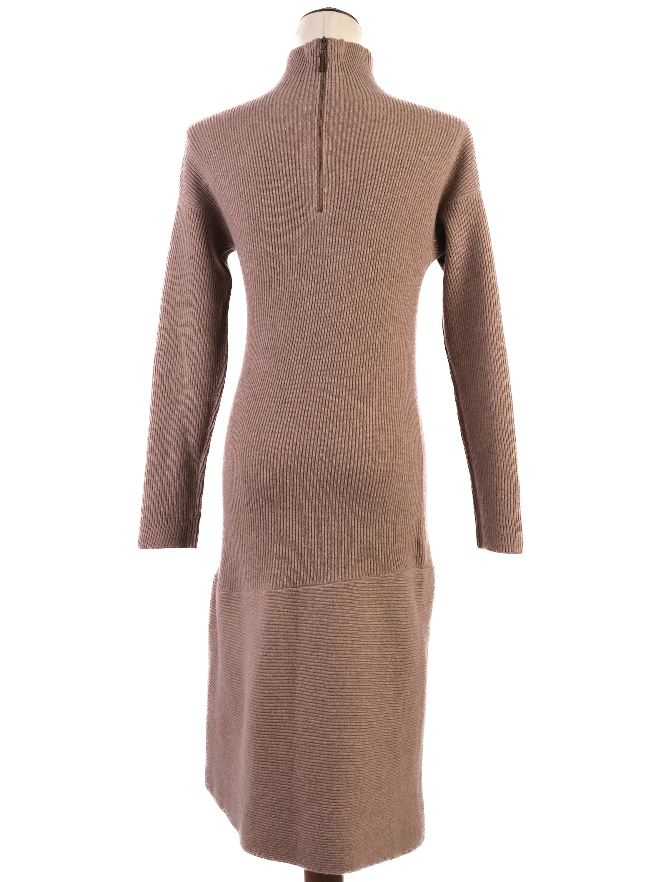 Perfect Brunello Cucinelli Orange Cashmere Dress Size S