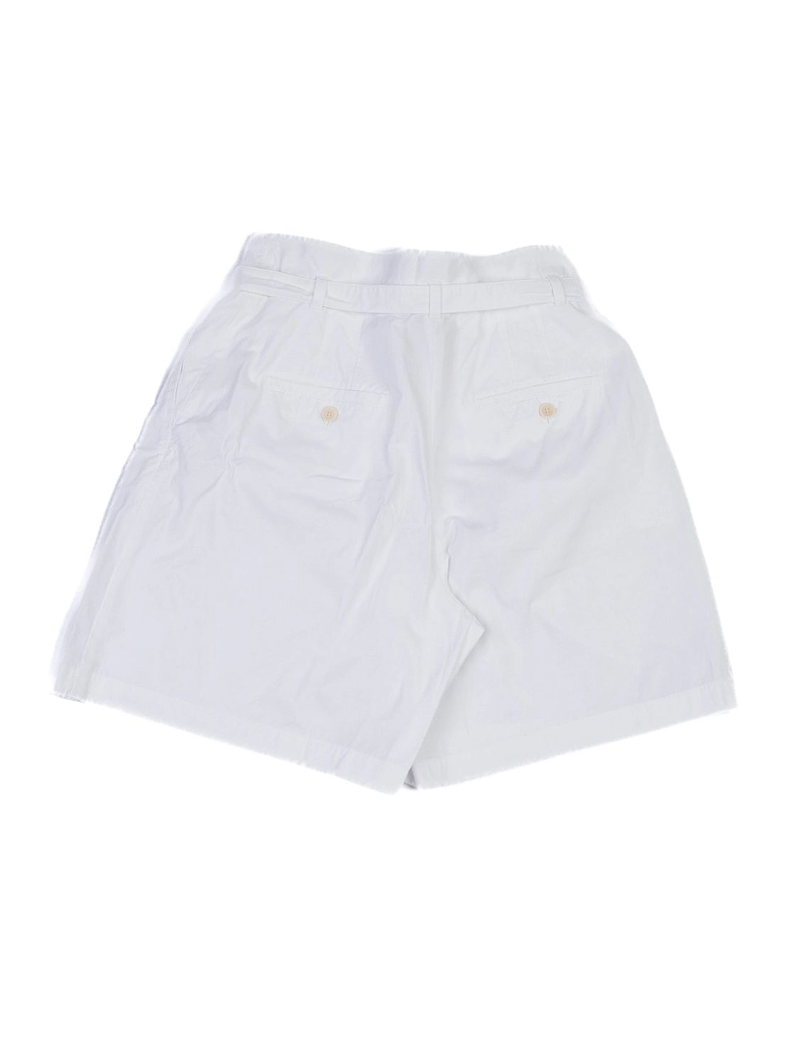 Excellent Weekend MaxMara White Cotton Shorts with Belt Size N/A