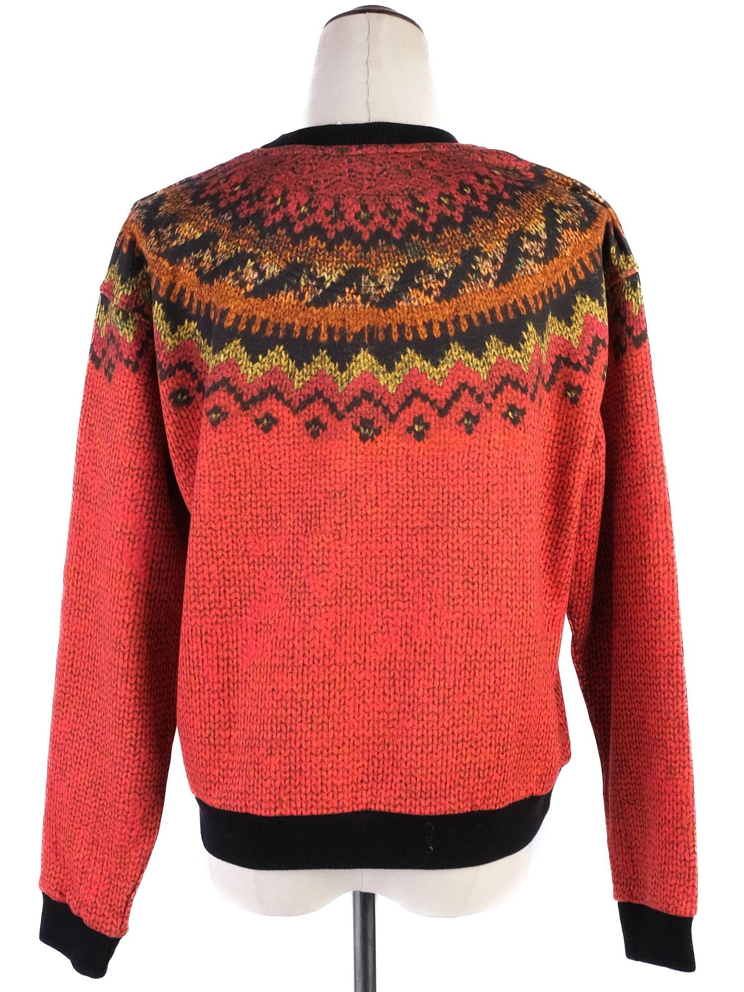 Etro Red Cotton Knitted Sweater Medium Excellent Condition