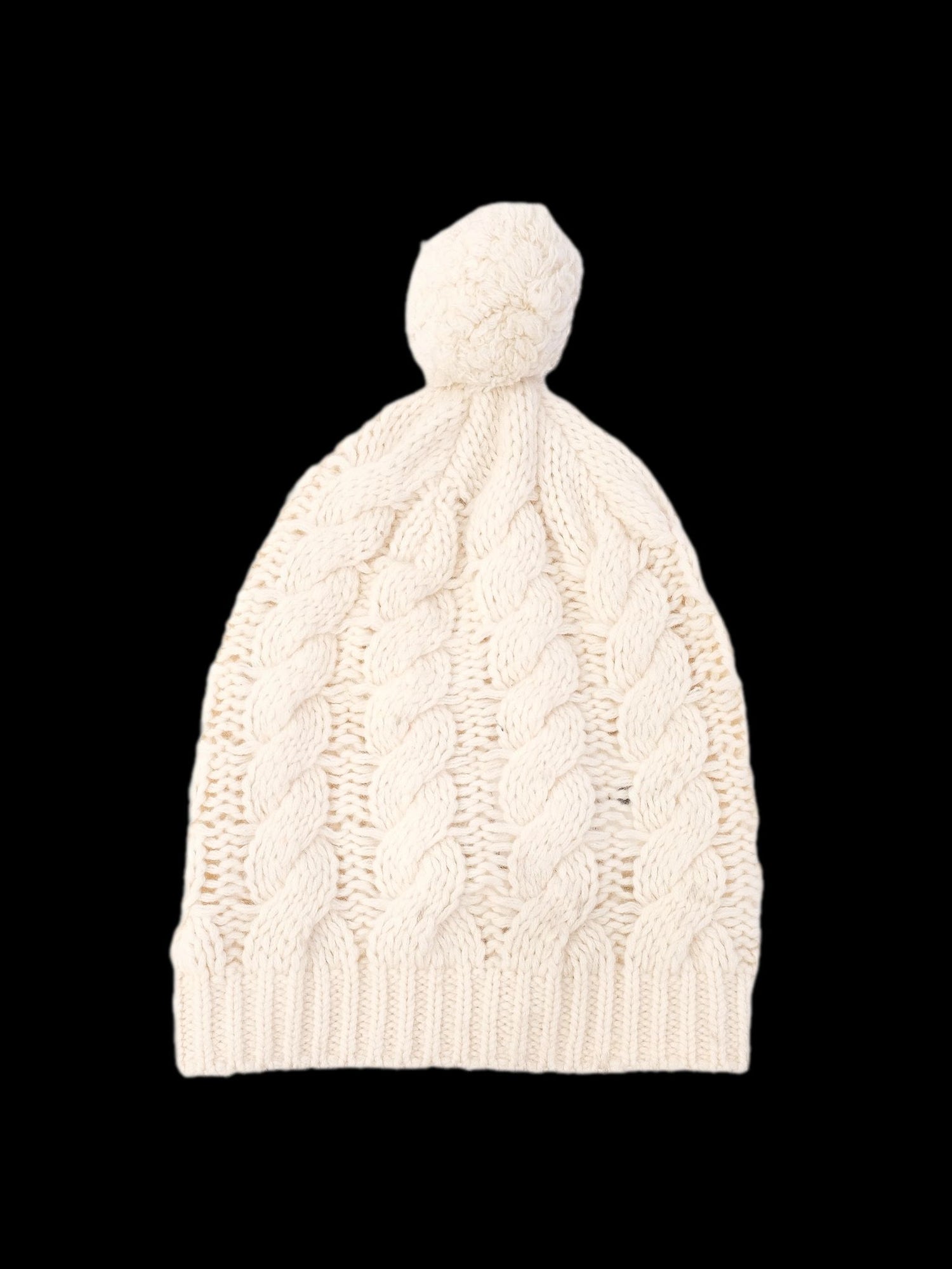 Excellent Bonpoint White Cashmere Knitted Beanie Hat Size 4