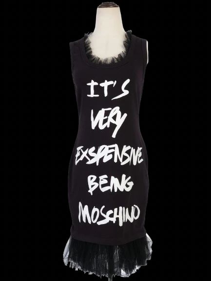 Excellent Moschino Blue Cotton Dress Size M &