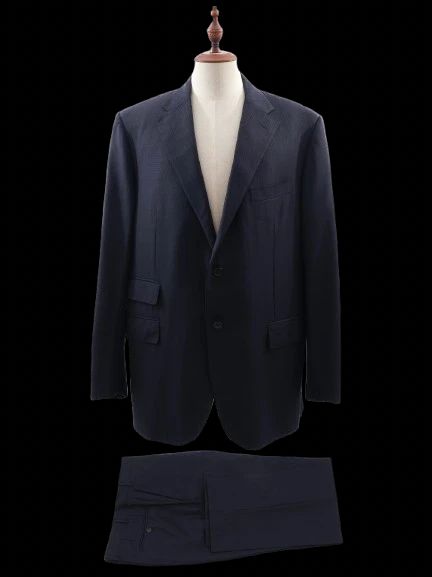 Corneliani Excellent Blue Wool Suit Jacket Size 3XL