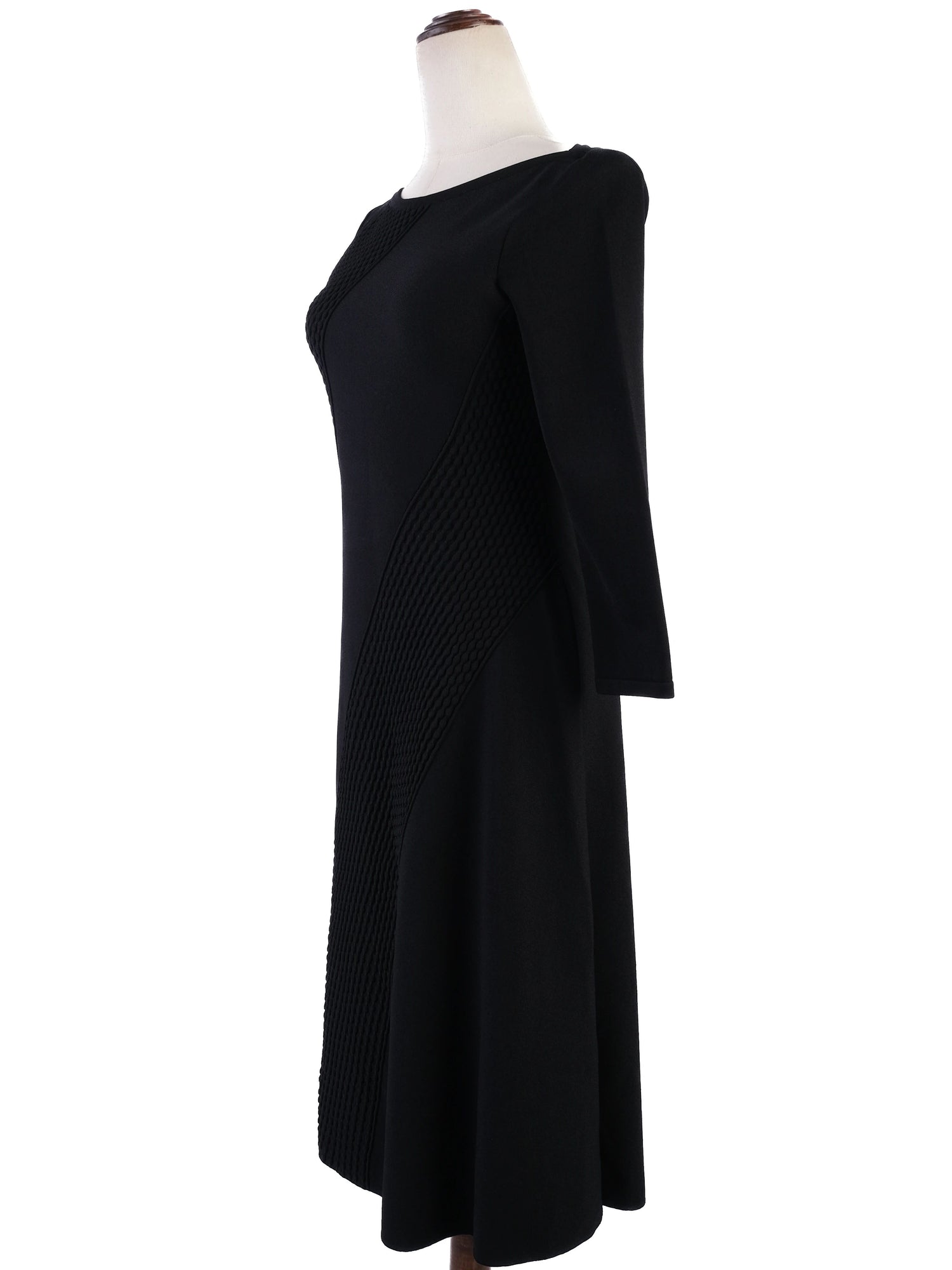 Excellent Roberto Cavalli Black Viscose Dress Size M Long Sleeve