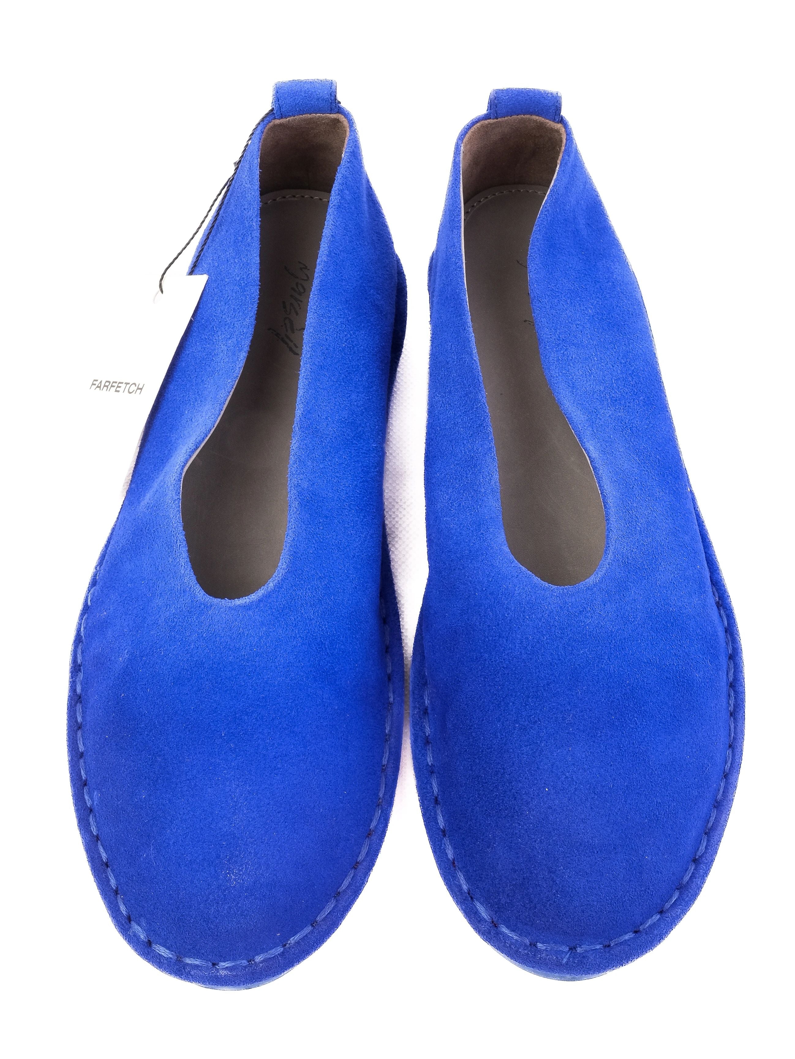 NEW Marseil Blue Suede Slip-On Shoes Size 38 for Women