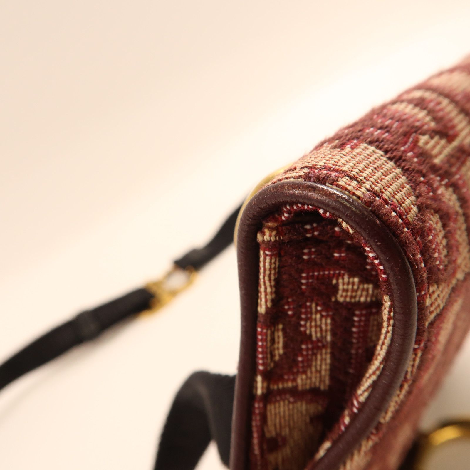 Dior Canvas Golden Waist Bag Red Waist Bag Body Bag Red Canvas Saddle Belt Bag
