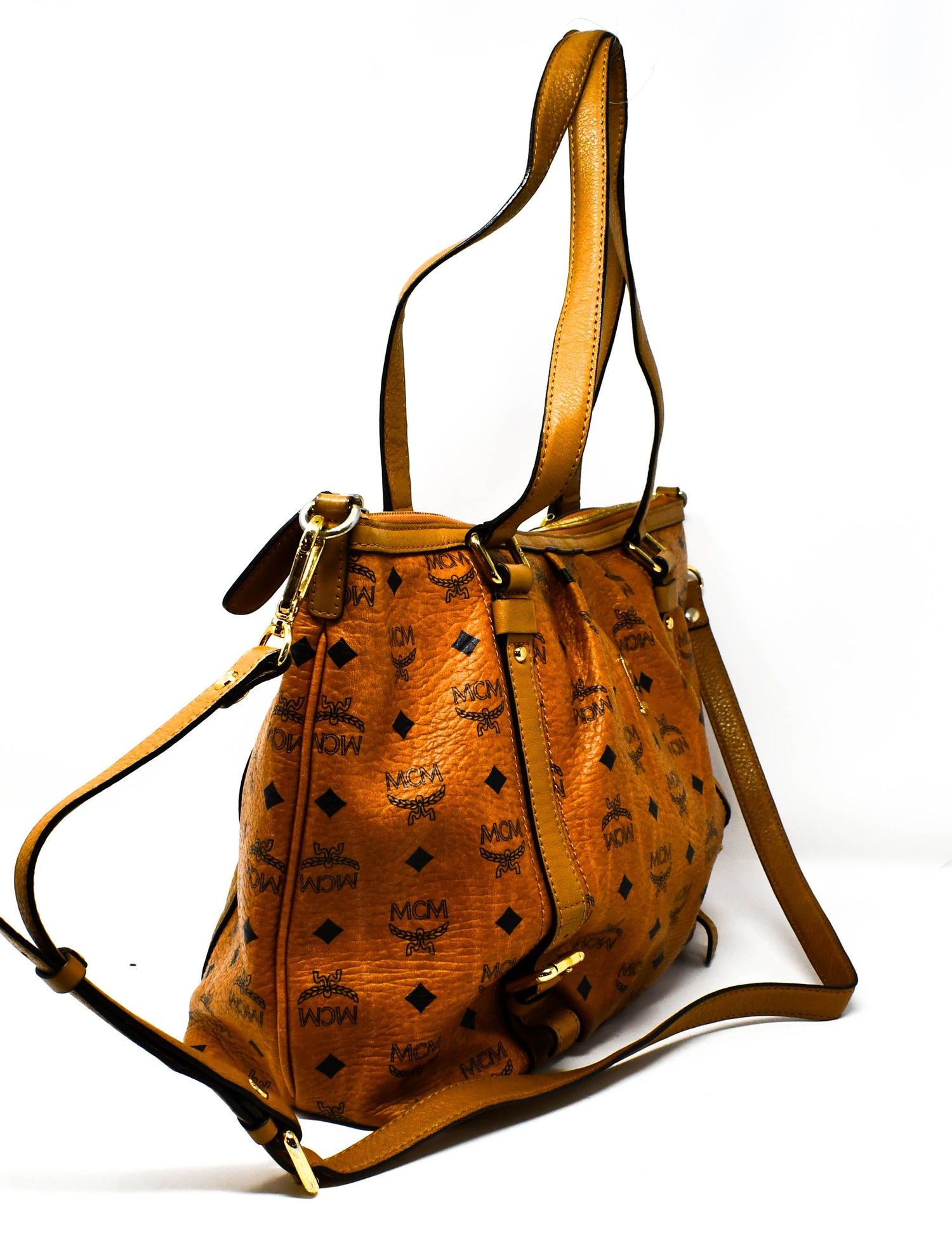 MCM 2Way Bag Cognac
