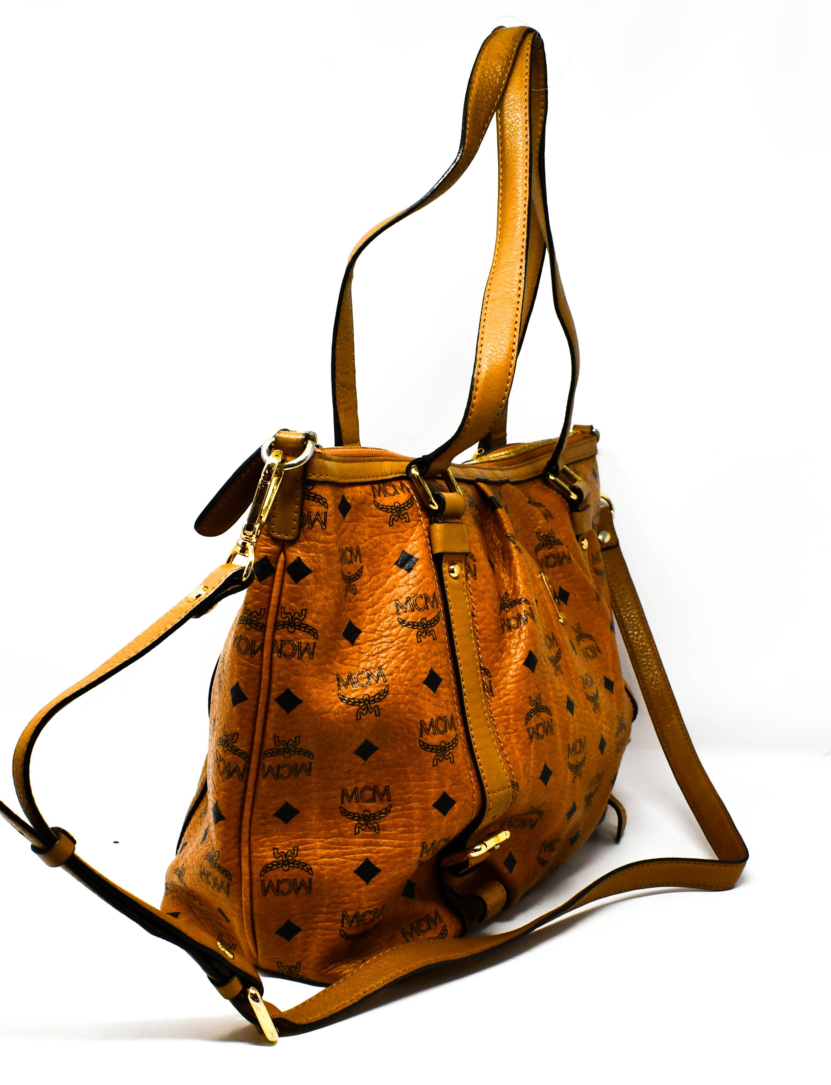 MCM 2Way Bag Cognac