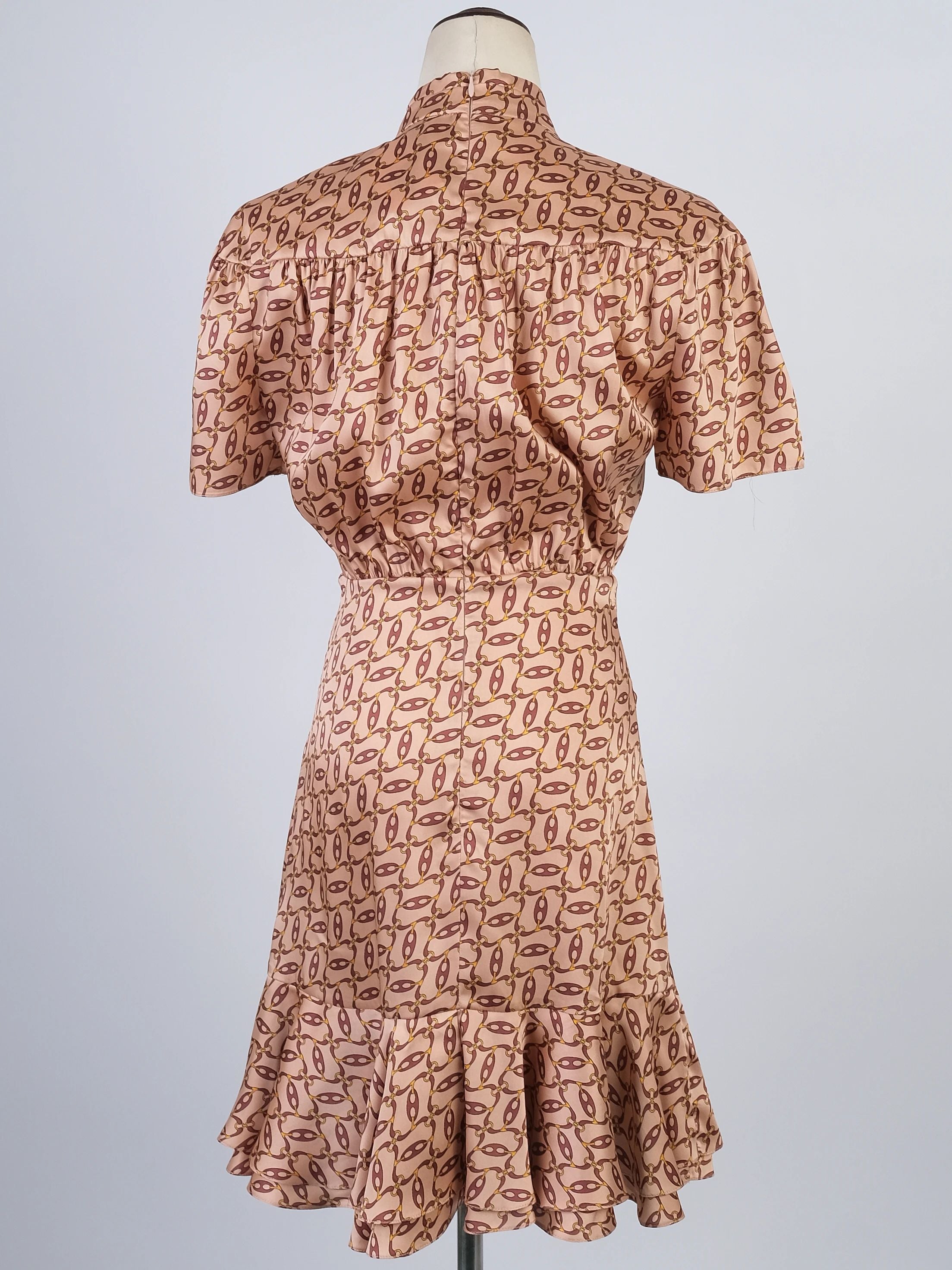 Excellent Sandro XS Dress Combined Abstract Pattern Polyester