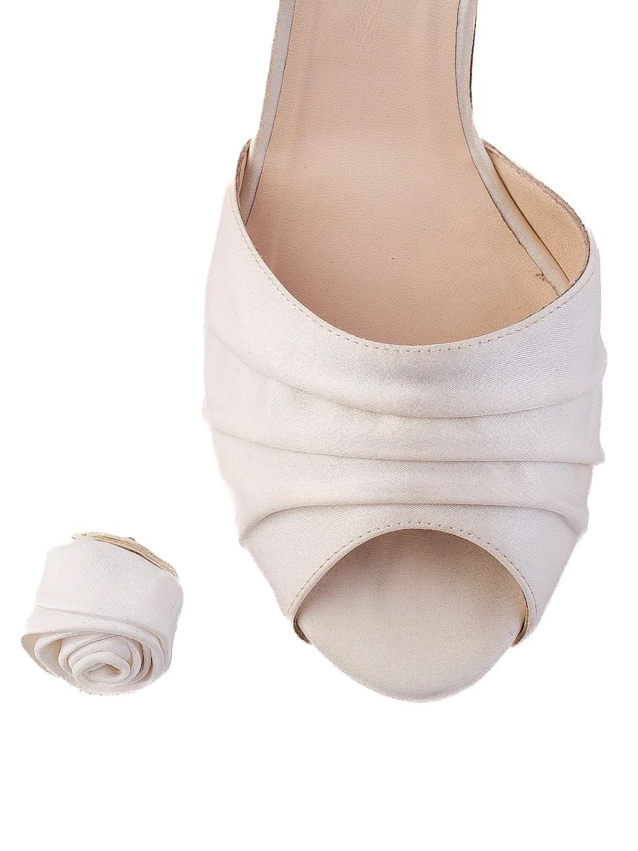 Excellent Max Mara White Leather High-Heeled Shoes Size 40