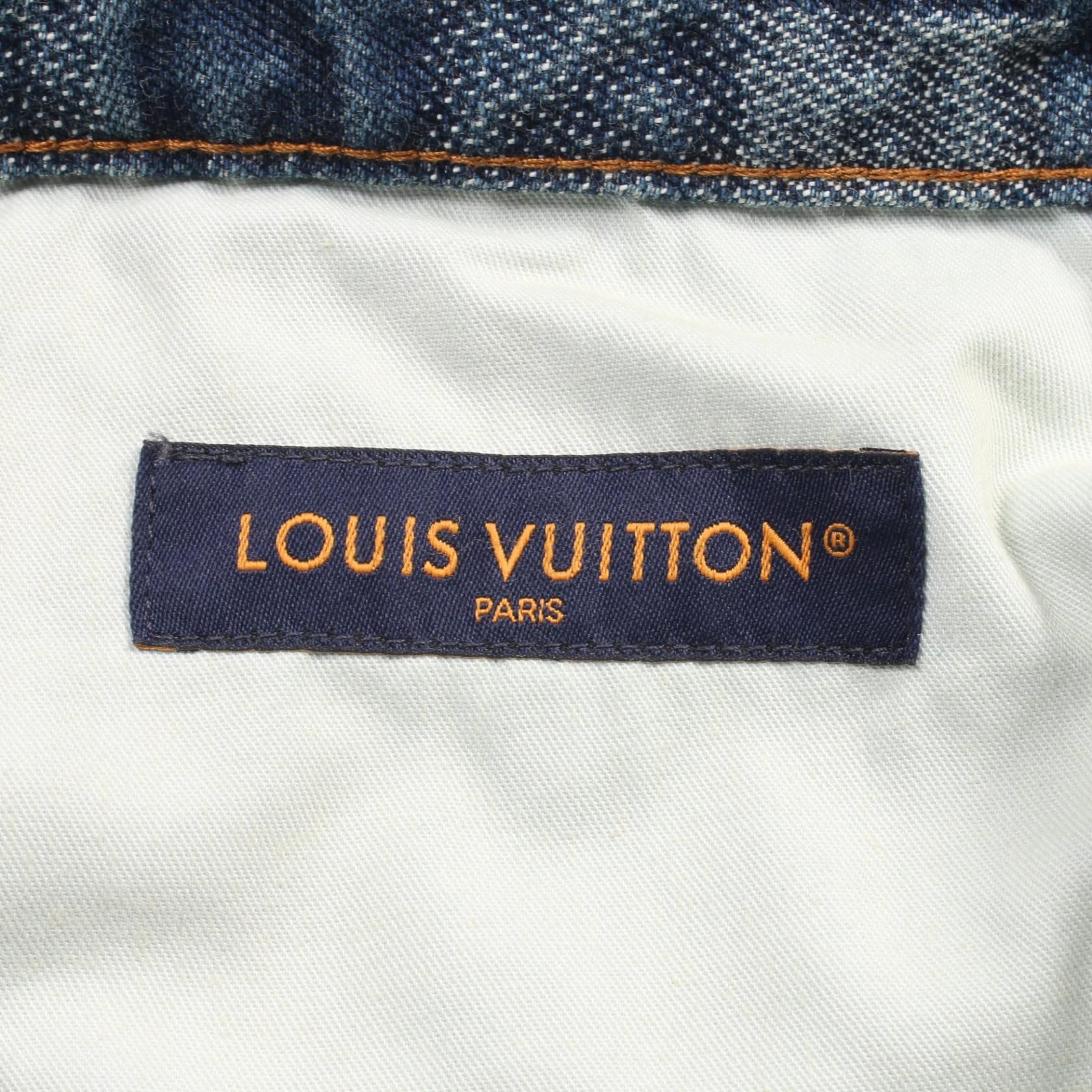 Louis Vuitton Damier Skate Blue Denim Pants Rm 241 Gco Hqd 87w