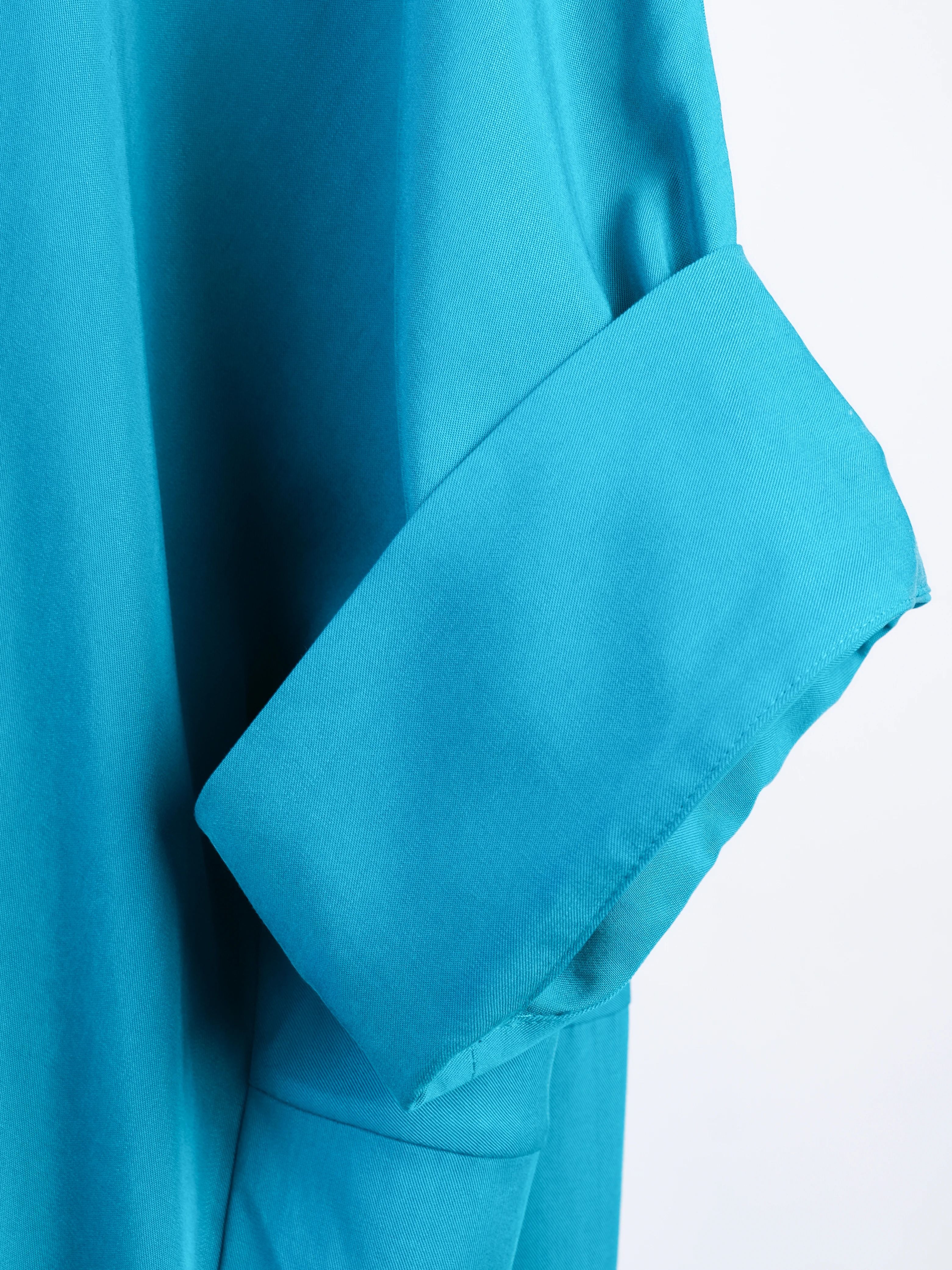 NEW Cos Teal Shirt Dress Long Sleeve Size M