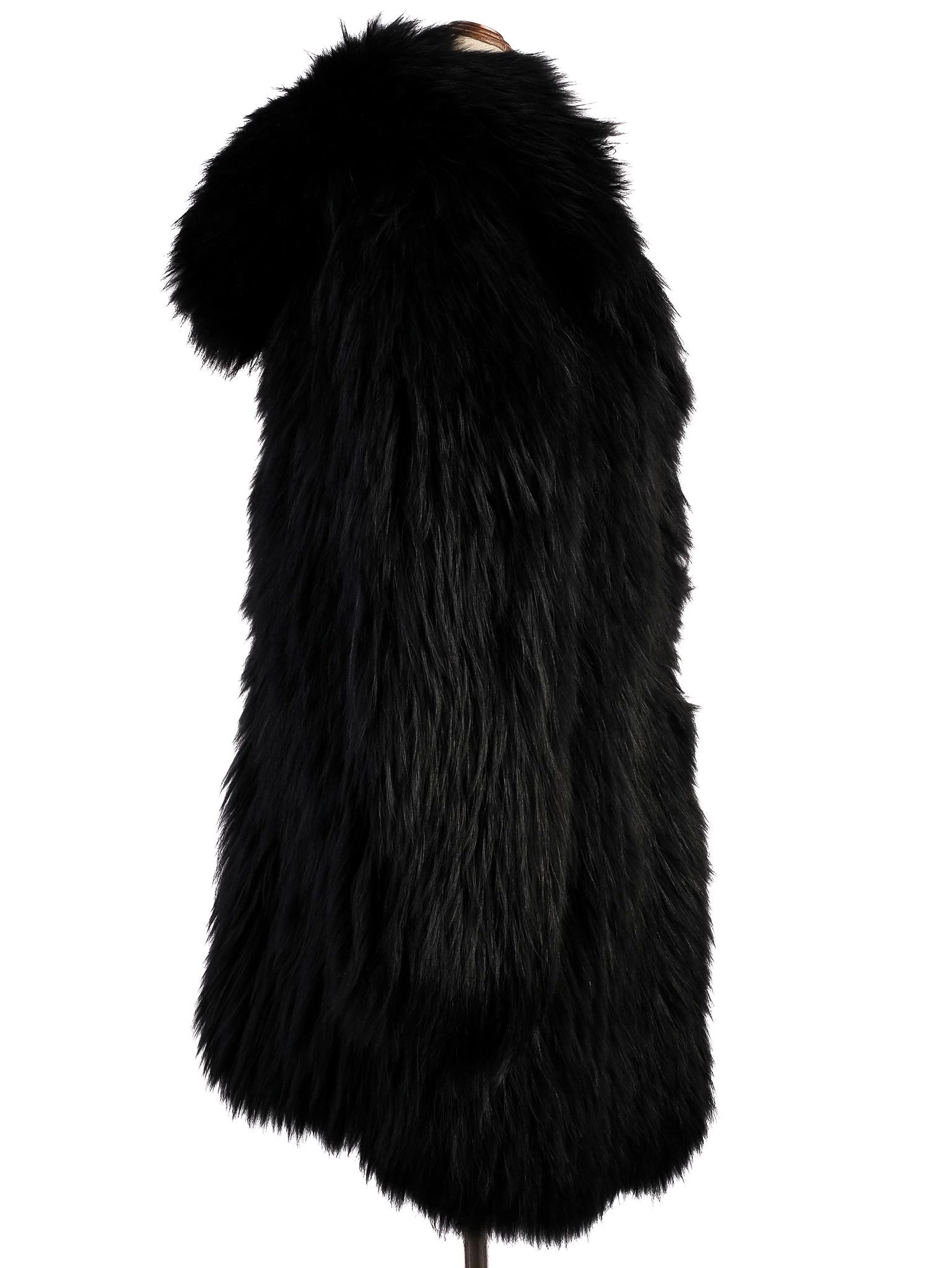 Excellent Isabel Marant Black Faux Fur Coat for Women
