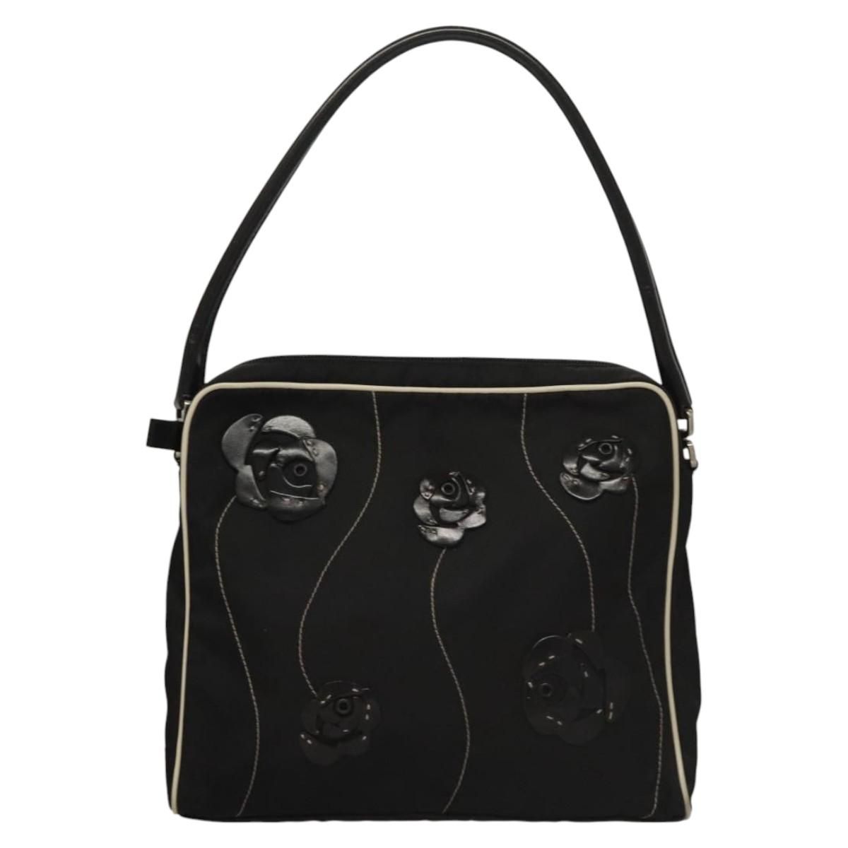 Prada Shoulder Bag Nylon Black Auth