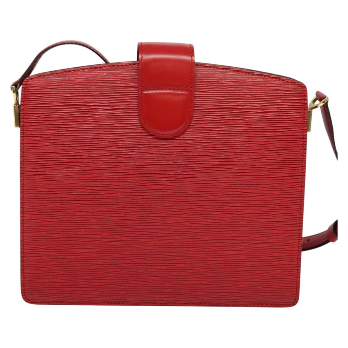 Louis Vuitton Epi Capuchin Shoulder Bag Red M 52347 Lv Auth