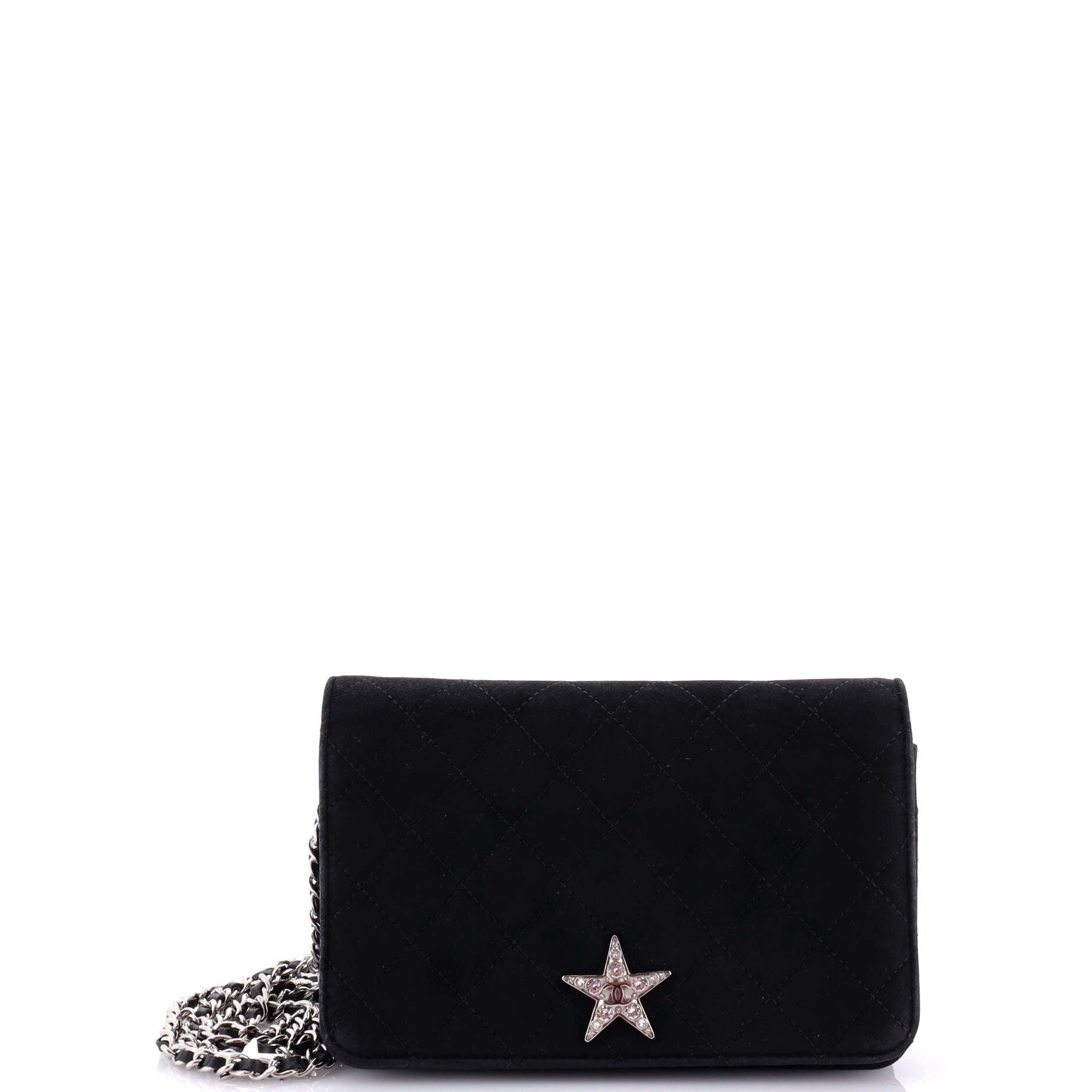 Chanel Cocostellar Wallet On Chain Quilted Suede
