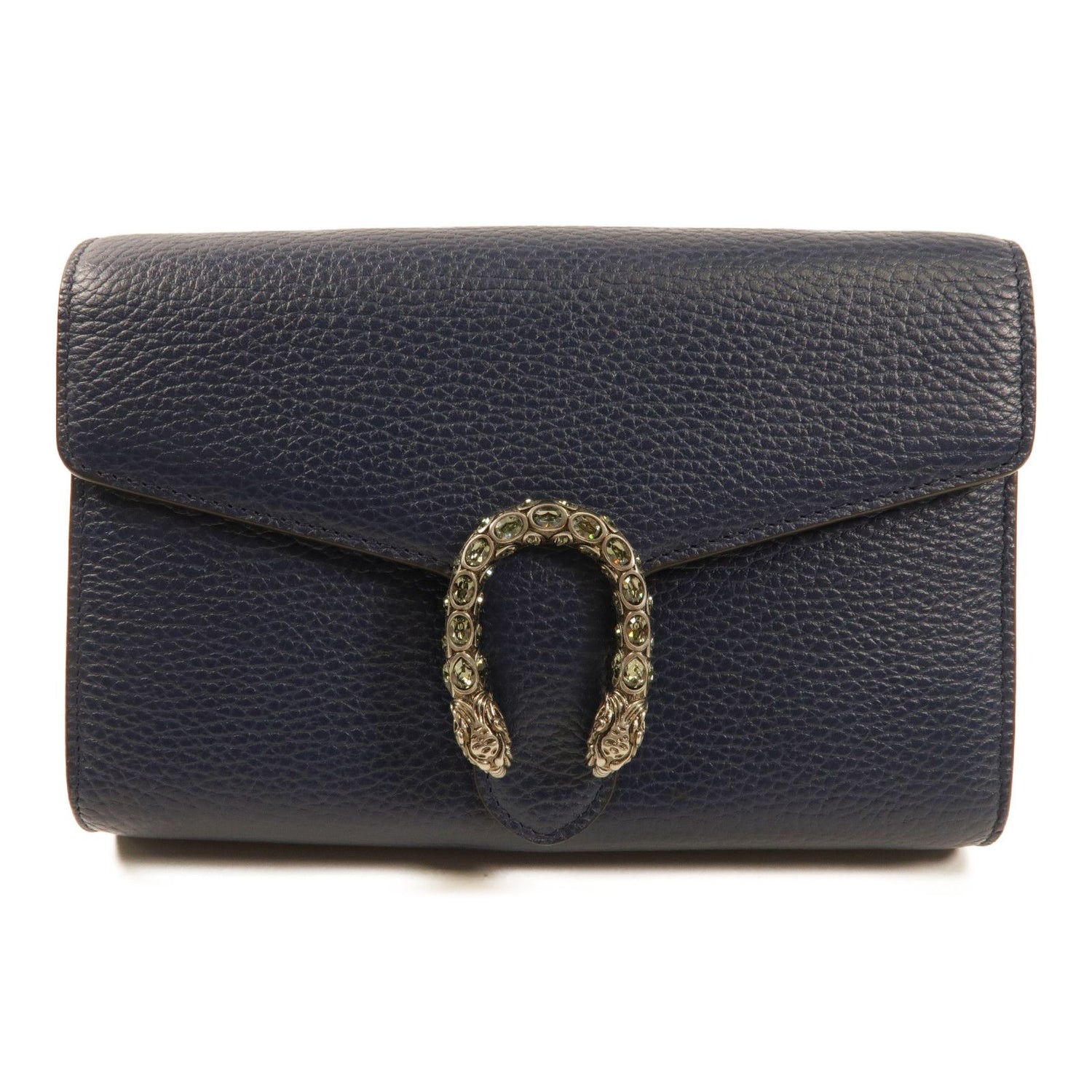 Gucci Dionysus Cowhide Leather Shoulder Bag Black Blue Calfskin (cowhide) 401231