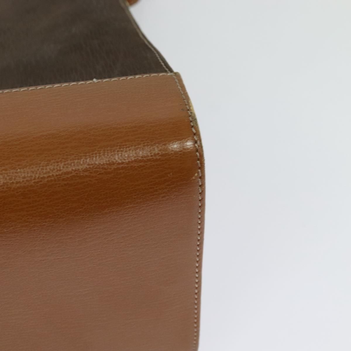 Loewe Velazquez Shoulder Bag Leather Brown Gold Auth