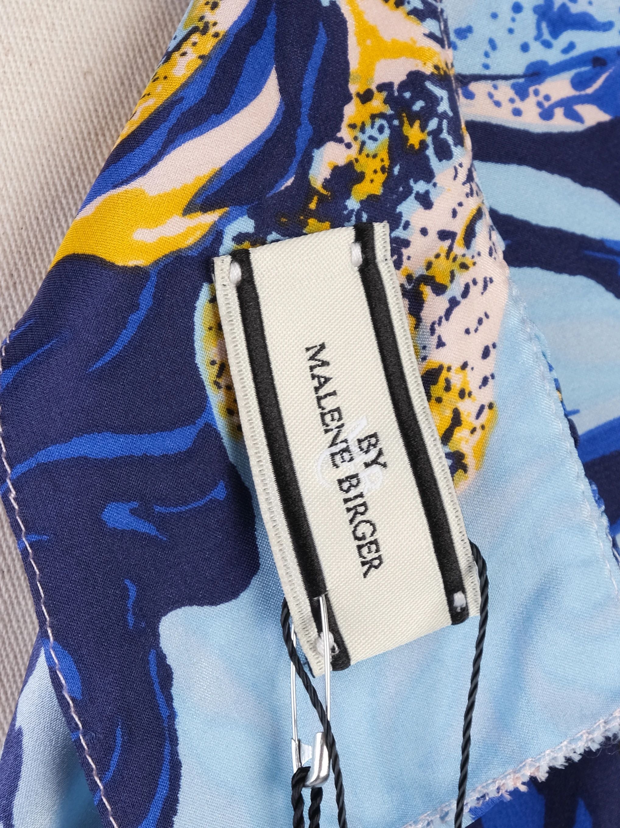 NEW By Malene Birger Flowy Blouse Marbled Silk Size S