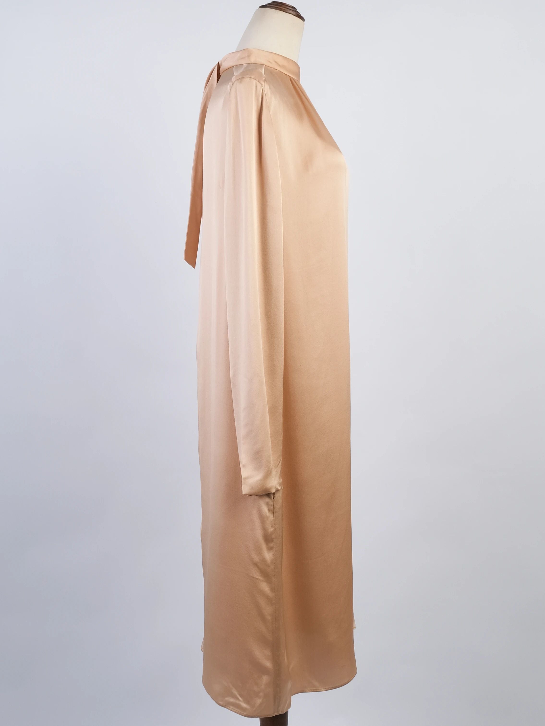 Excellent Chloe Pink Silk Long Sleeve Dress Size L