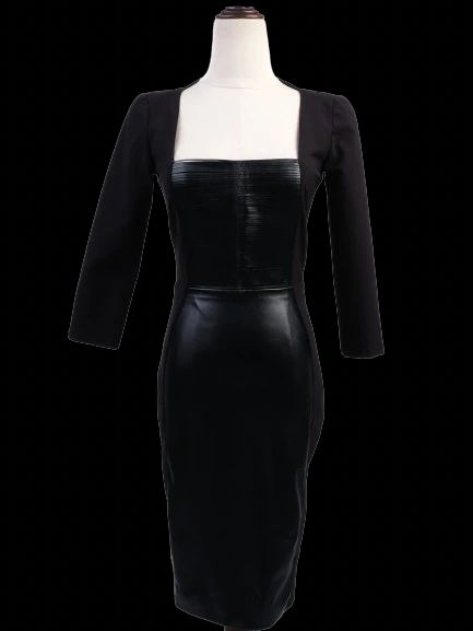 Excellent Elisabetta Franchi Black Bodycon Dress Size M