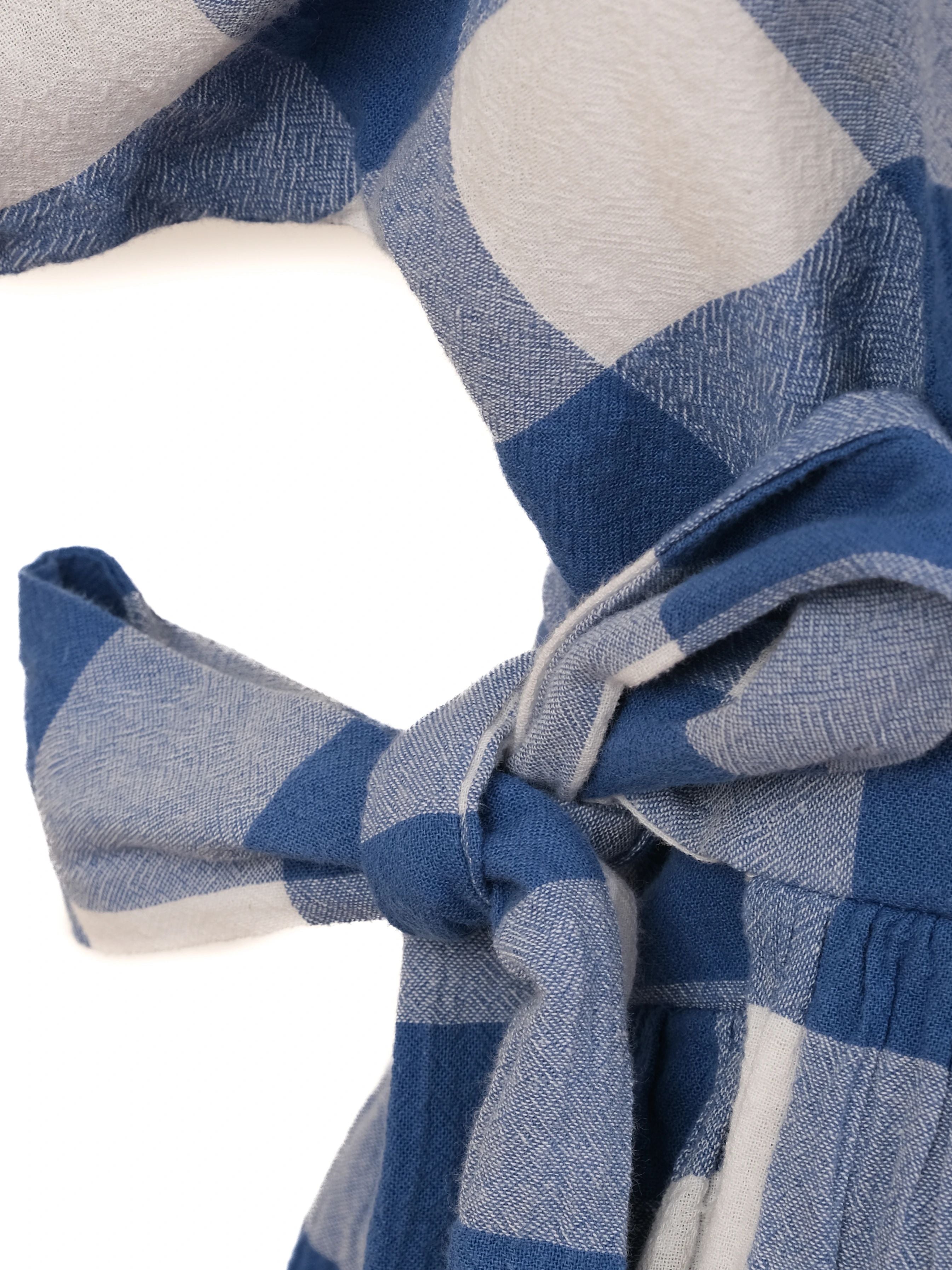 Perfect Mara Hoffman Blue Checkered Dress Wrap Style Size Unknown