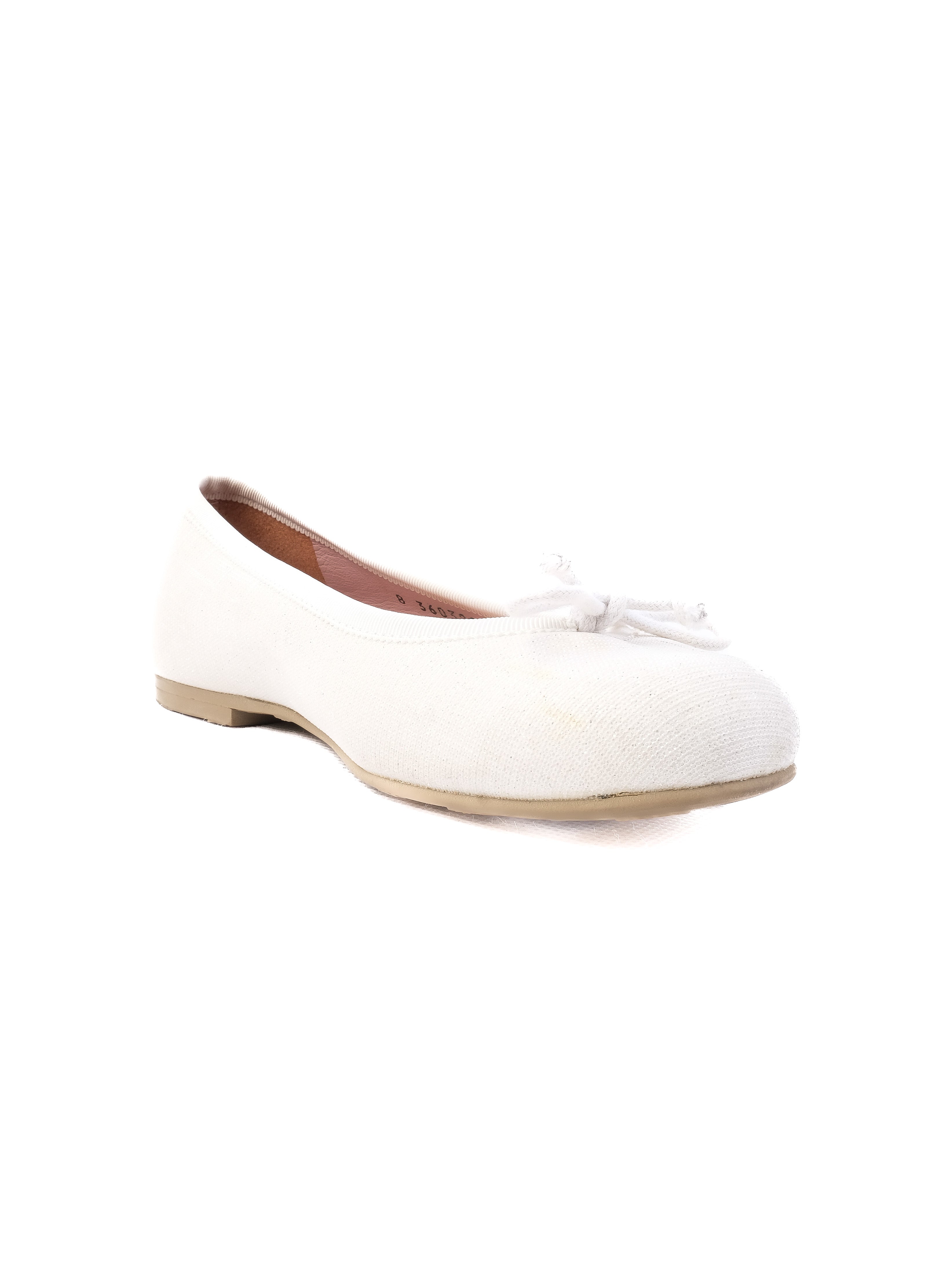 Good Pretty Ballerinas White Leather Ballet Flats Size 31 for Kids