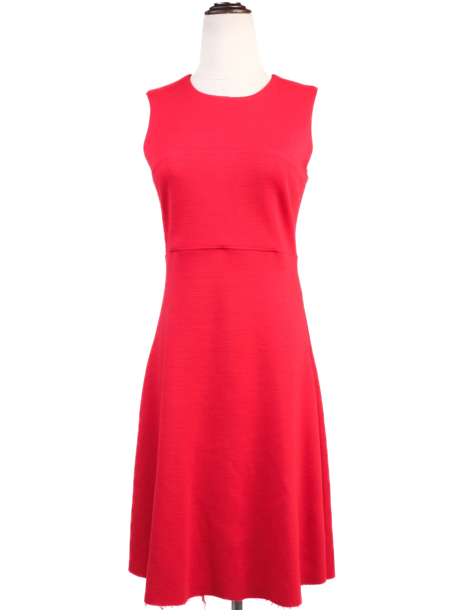 Joseph Red Wool Sleeveless Dress Size S - Excellent Condition