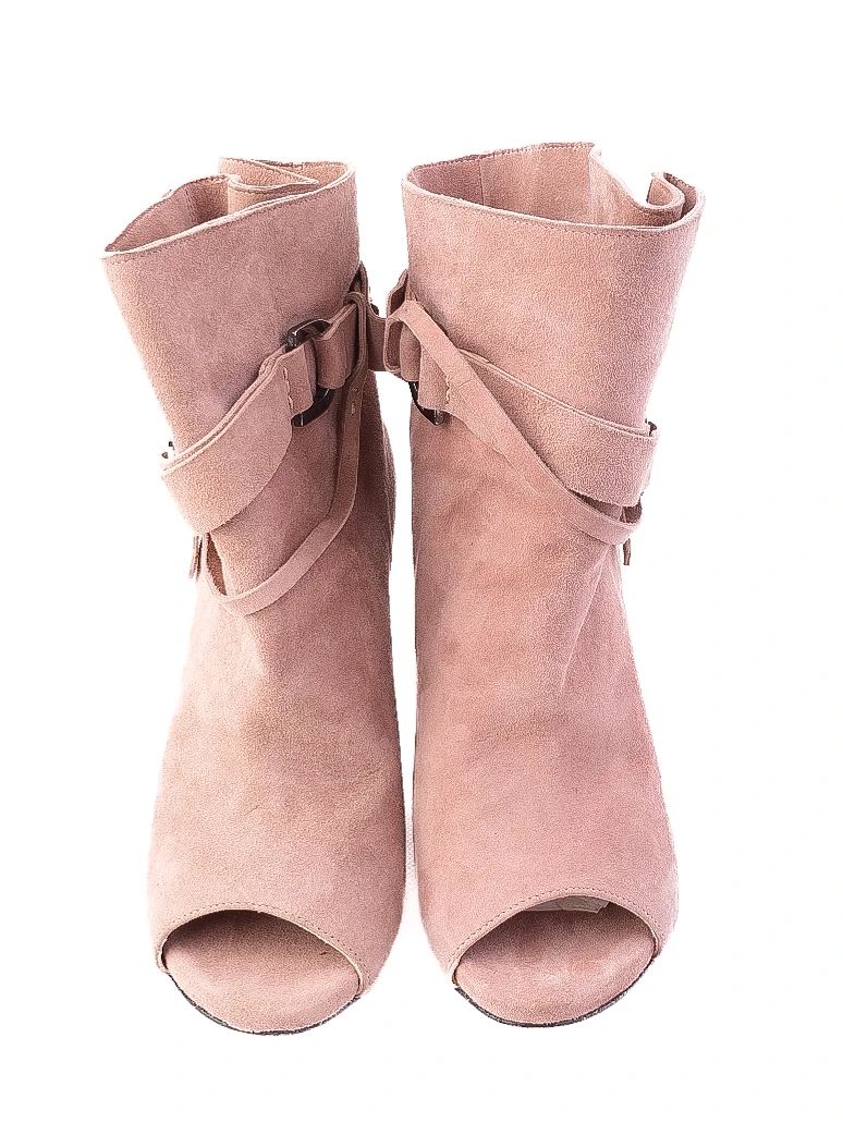 Excellent Stuart Weitzman Pink Leather High-Heeled Ankle Boots Size 37