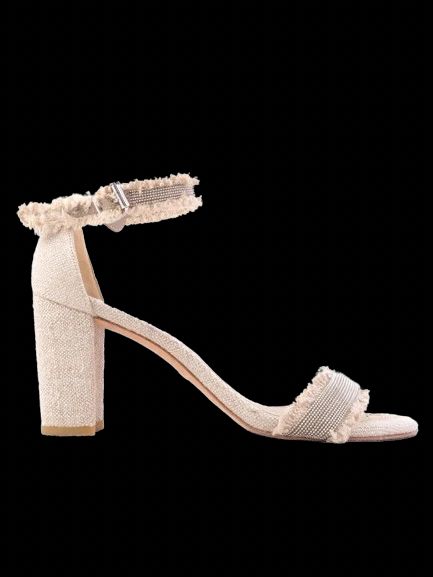 Excellent Stuart Weitzman White Leather High-Heeled Sandals Size N/A