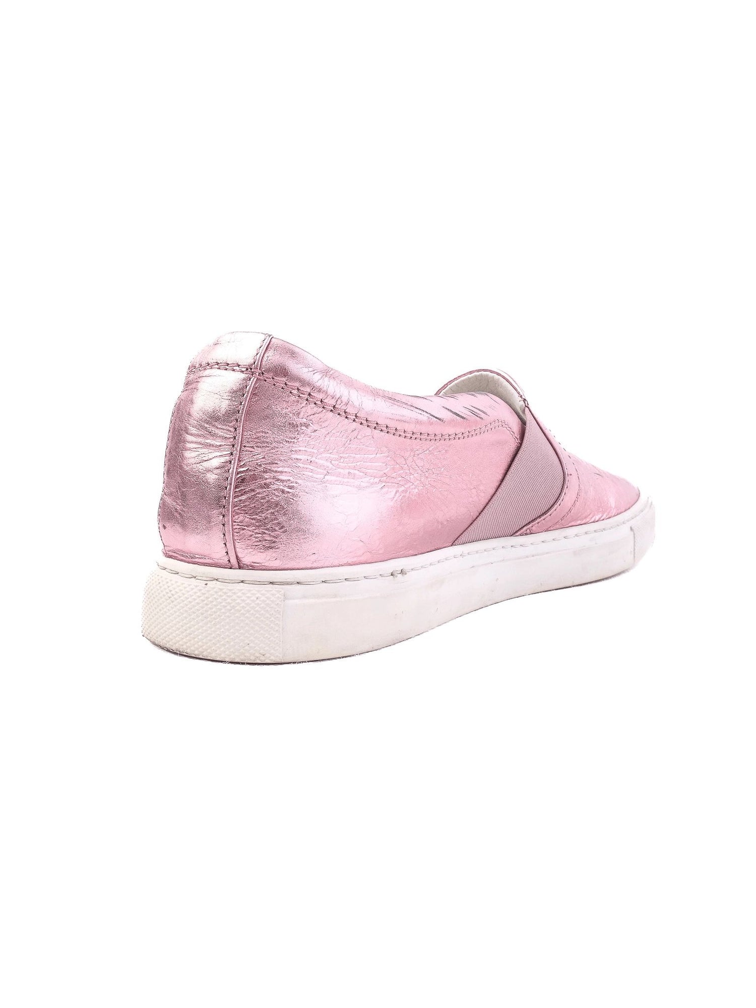Good Lanvin Pink Slip-On Shoes Size 40 with Metallic Finish