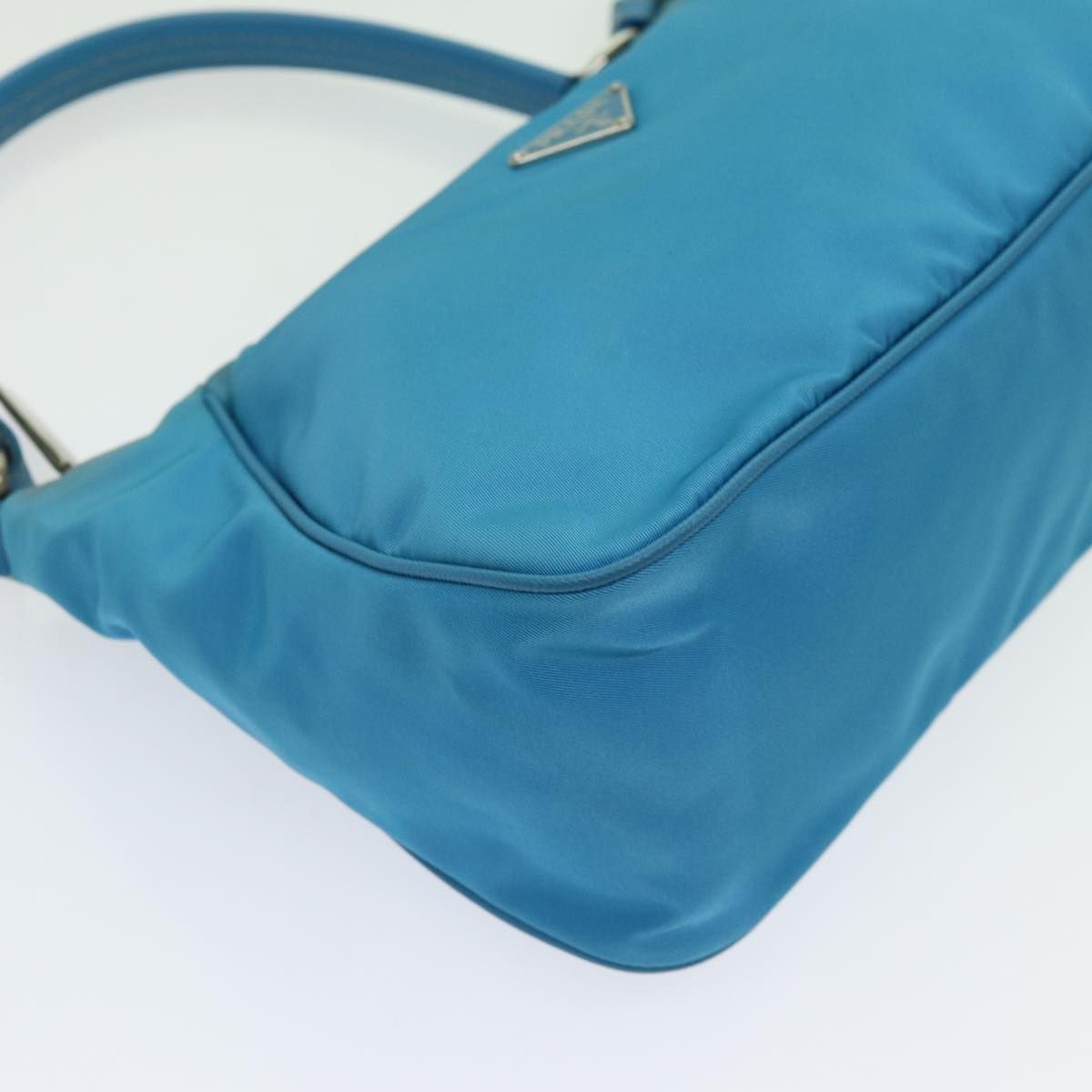 Prada Accessory Pouch Nylon Light Blue Auth