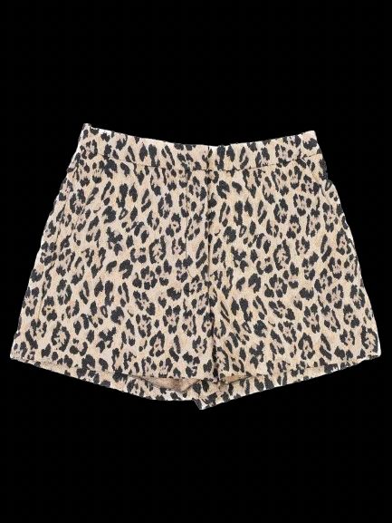 Excellent Valentino Leopard Print Silk Shorts Size L Made in Italy