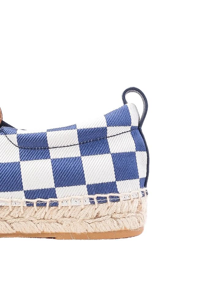 Excellent Marc Jacobs Slip-On Shoes Fabric Blue White Size 37.5