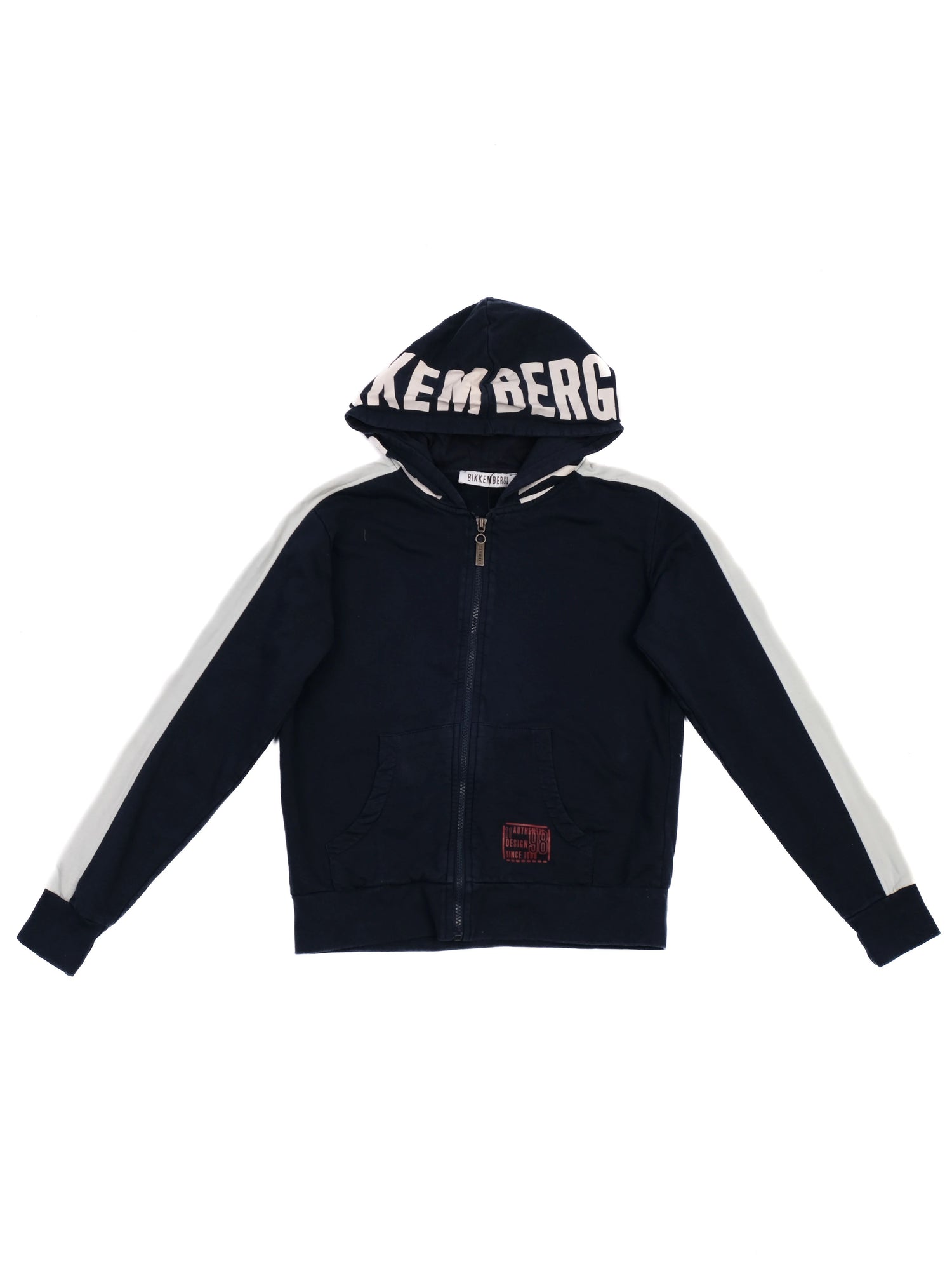 Excellent Bikkembergs Navy Blue Hoodie for Kids Size 10