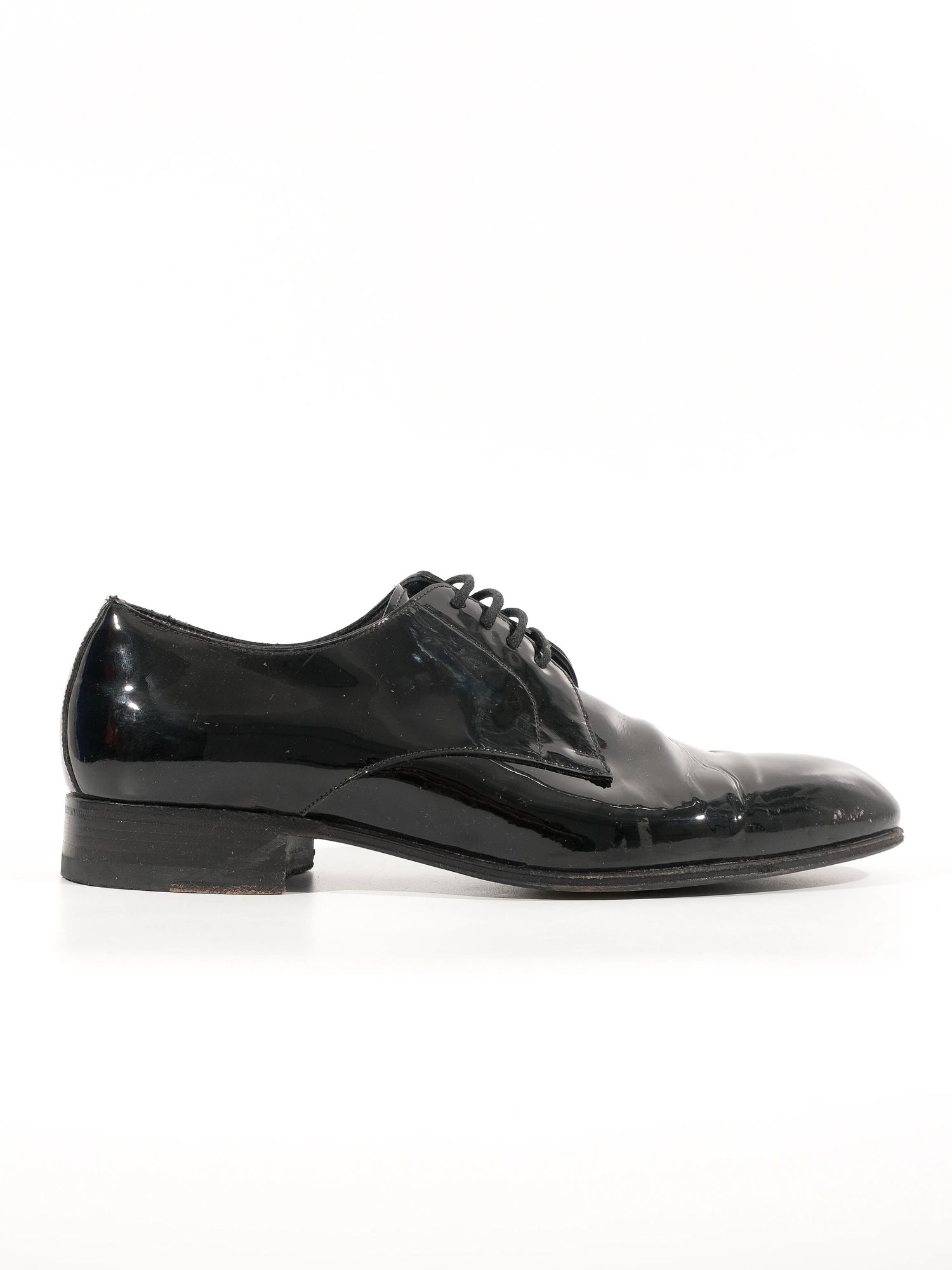 Excellent Valentino Black Patent Leather Dress Shoes Size 41