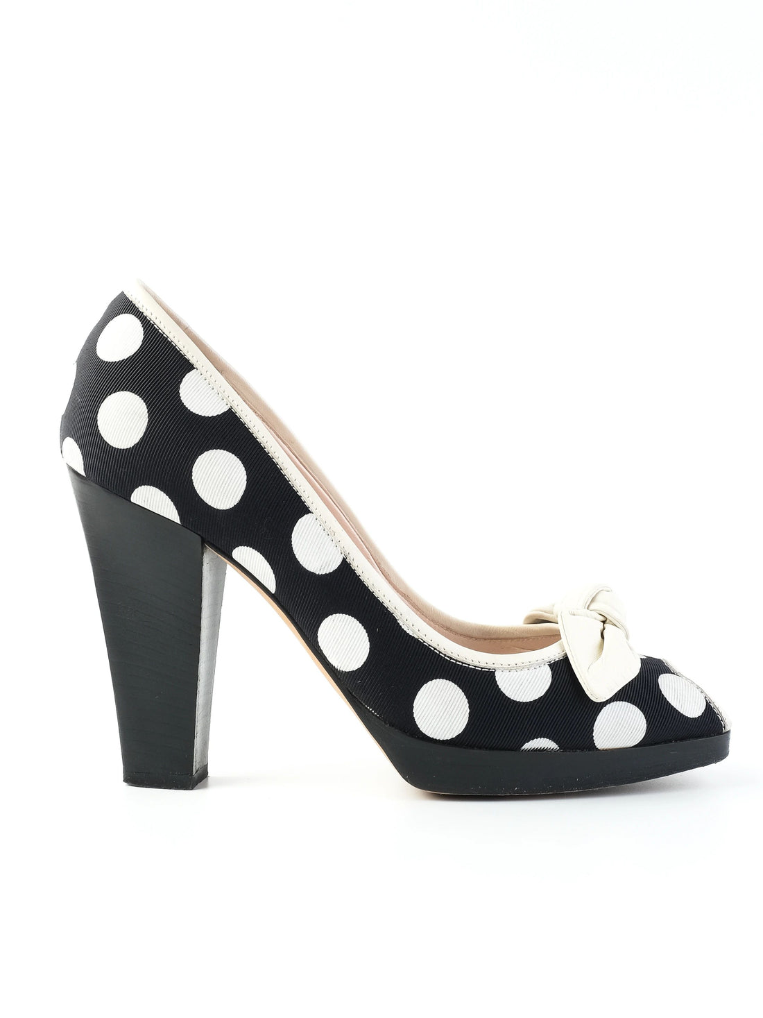 Excellent SI Rossi Polka Dot High Heels Fabric Size 38