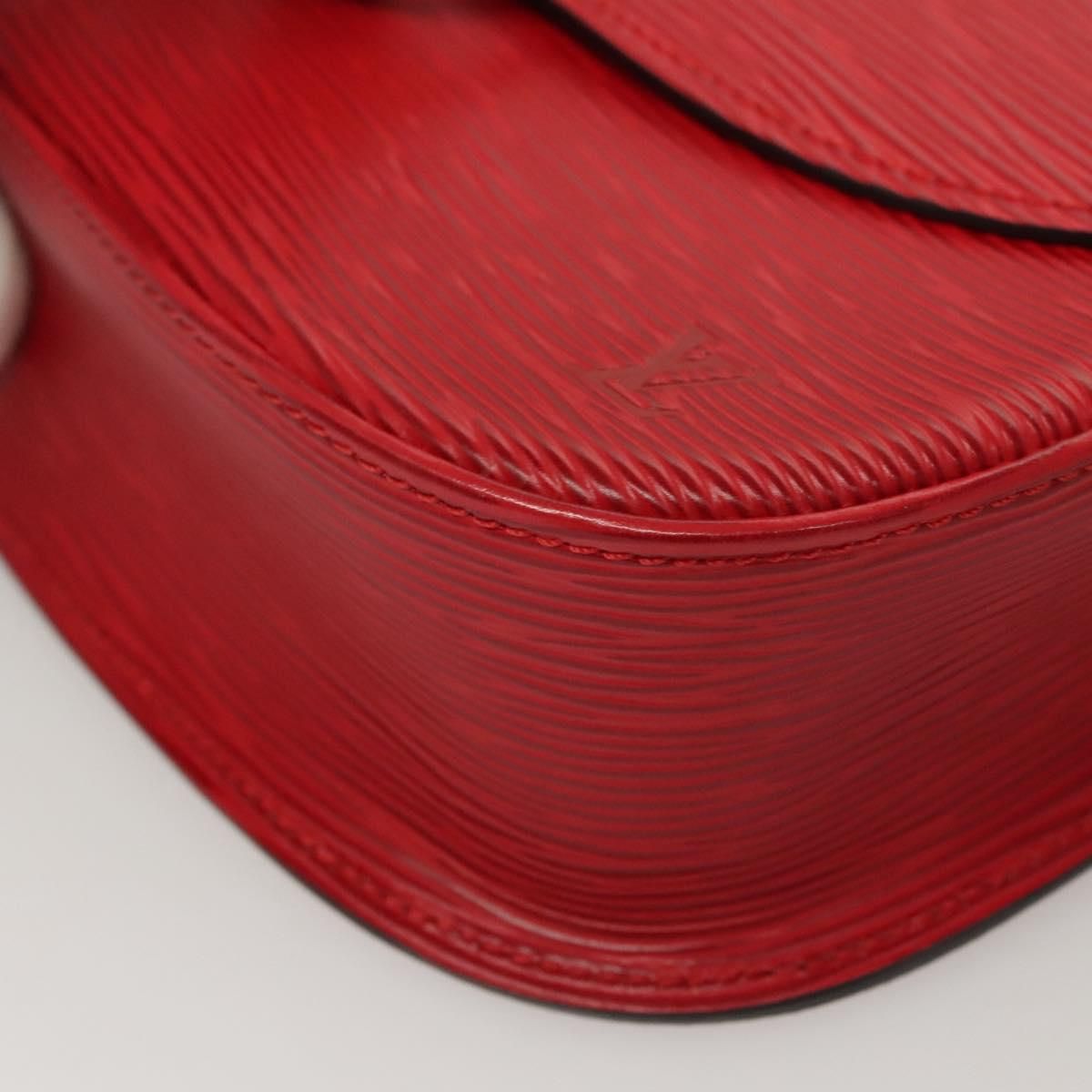 Louis Vuitton Epi Saint Cloud Gm Shoulder Bag Red M 52197 Lv Auth