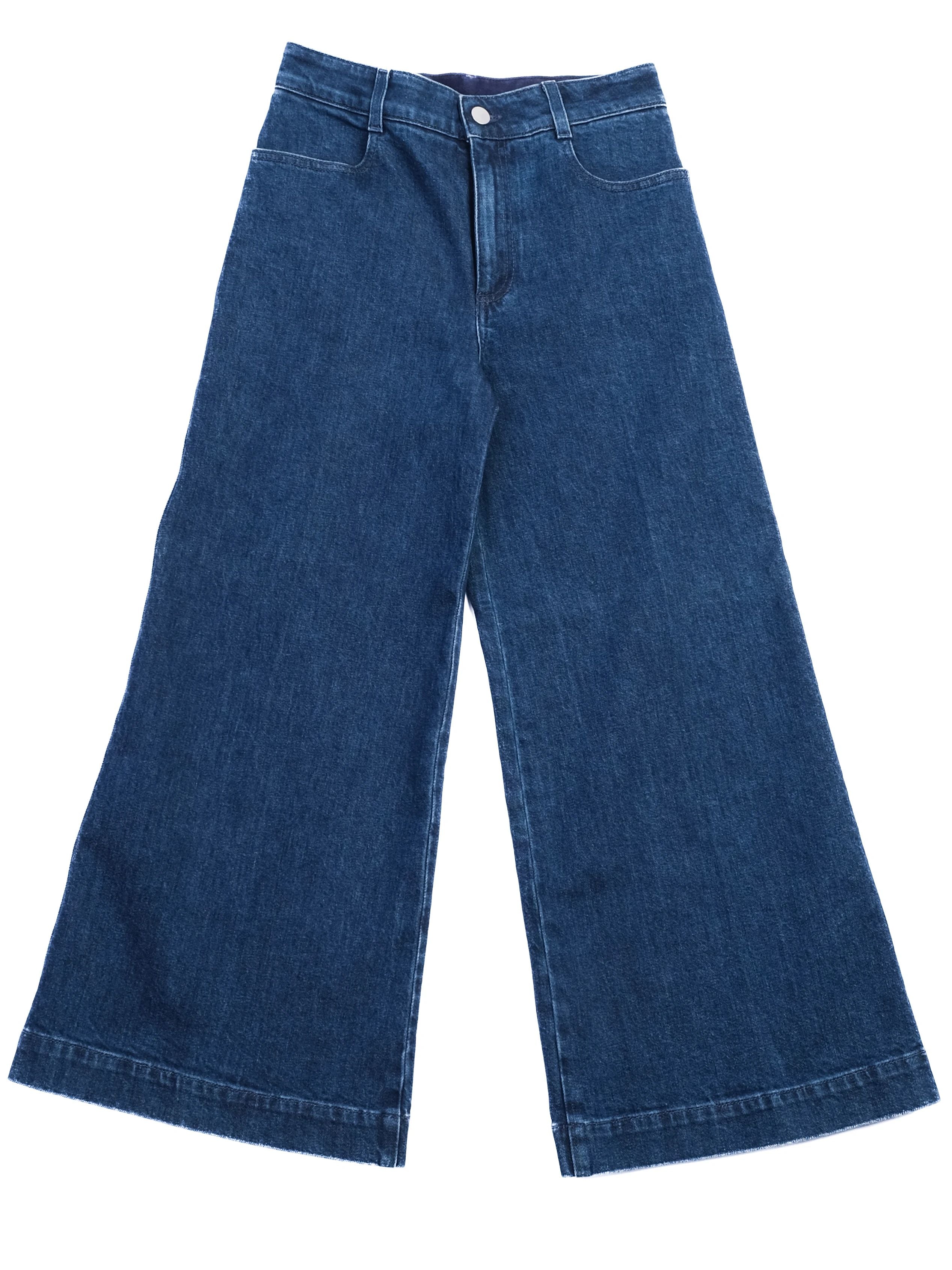 Excellent Stella McCartney Blue Wide-Leg Denim Jeans Size S