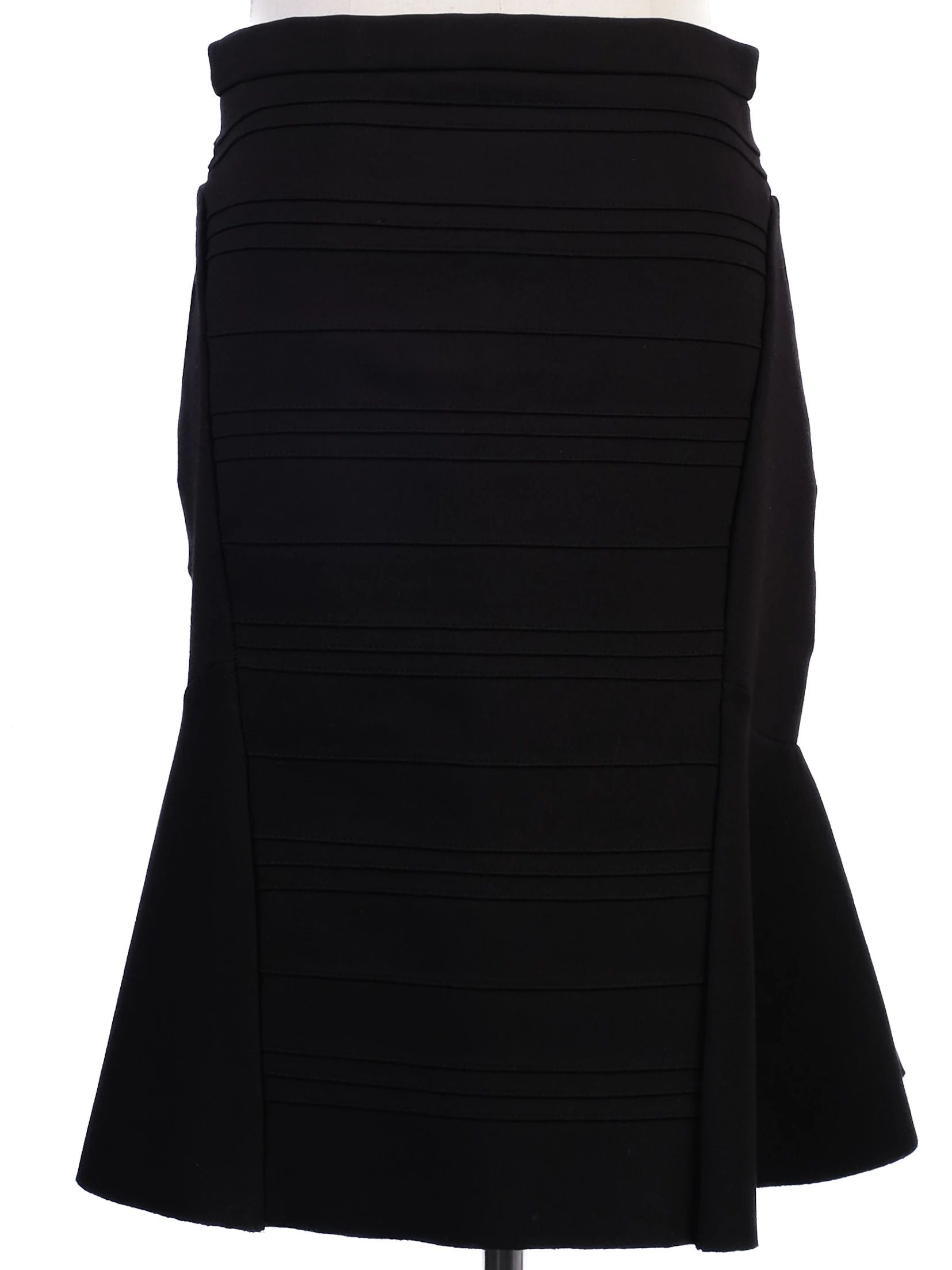 Excellent Maje Black Female Skirt Size M Pleated Flared Hem