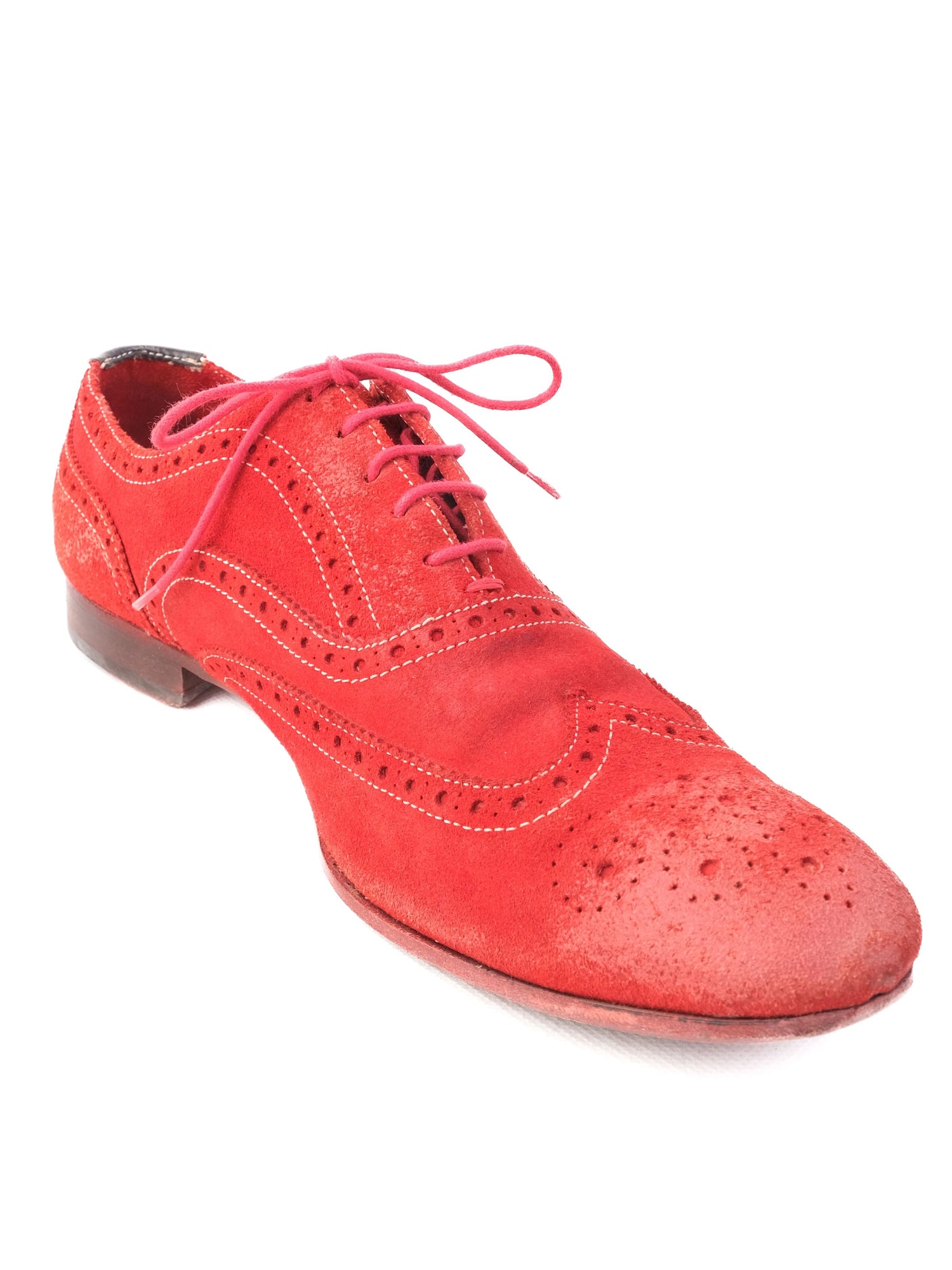 Excellent Paul Smith Red Leather Brogue Shoes Size 41