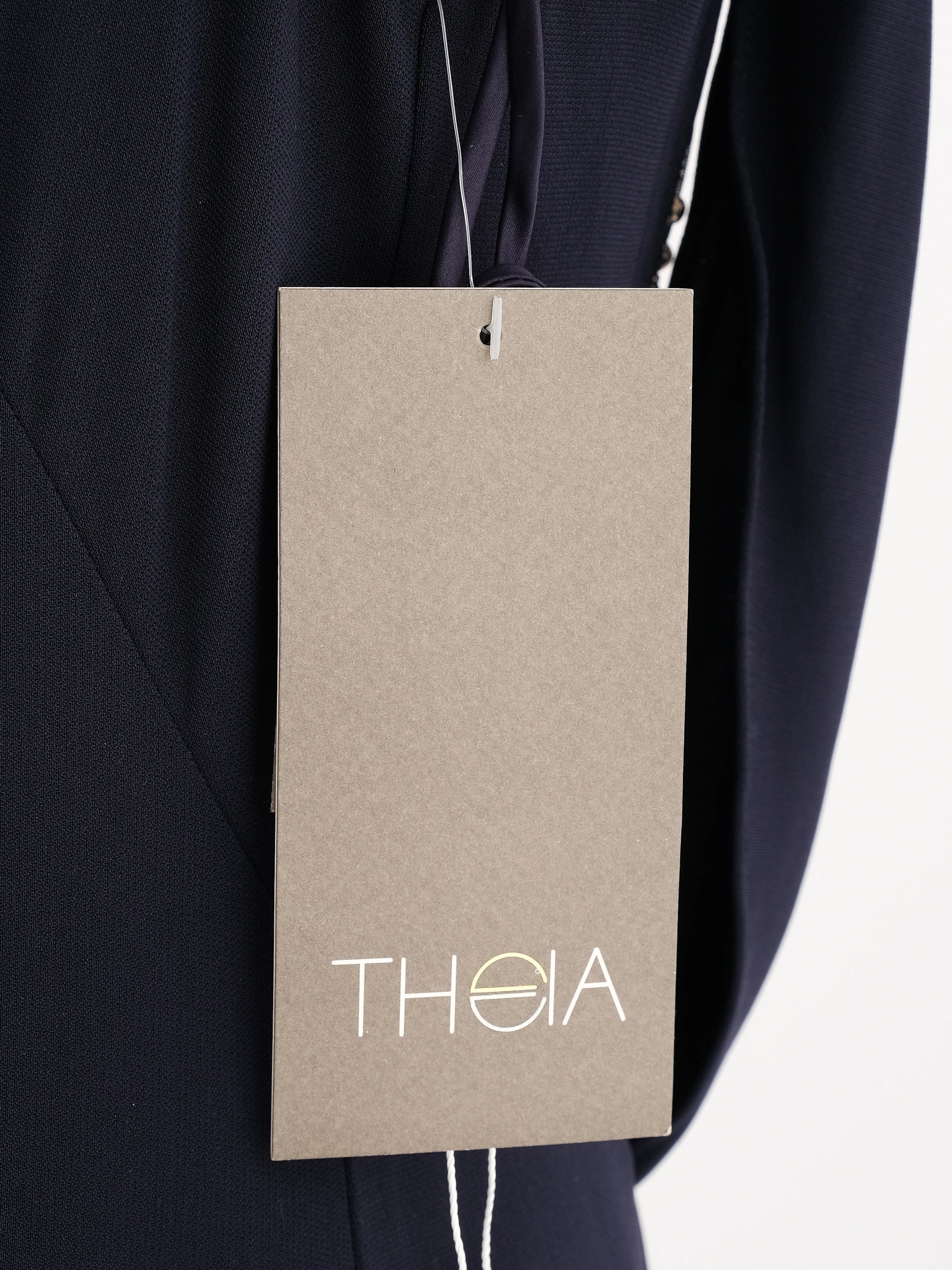 NEW Theia Couture Formal Navy Blue Gown Size XL with Beaded Details