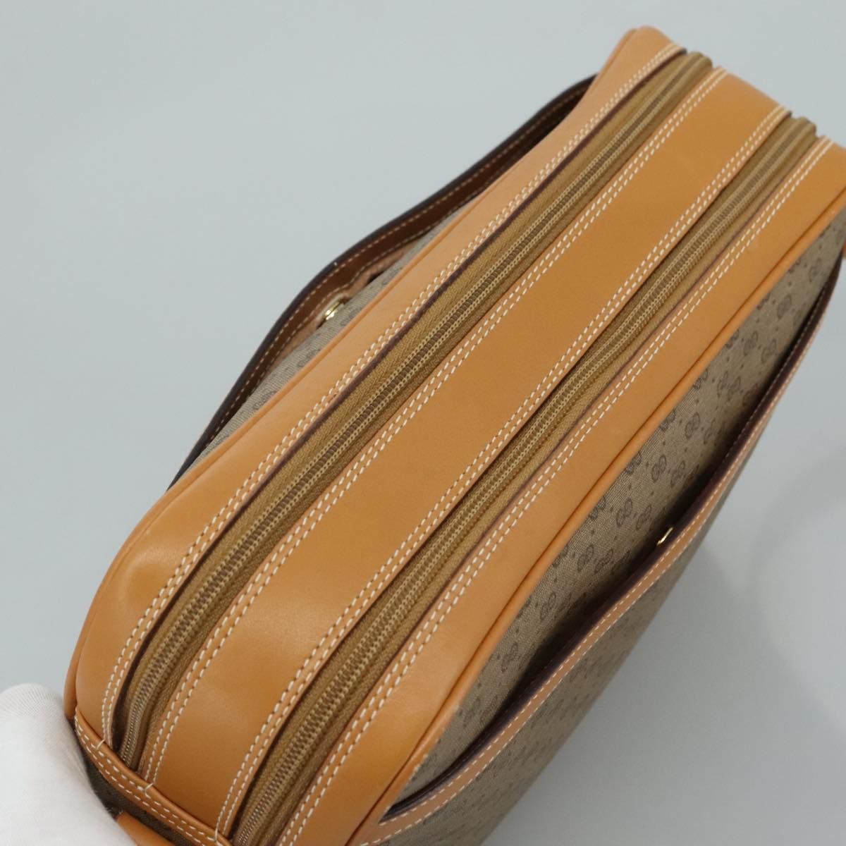 Gucci Micro Gg Supreme Shoulder Bag Pvc Beige Auth
