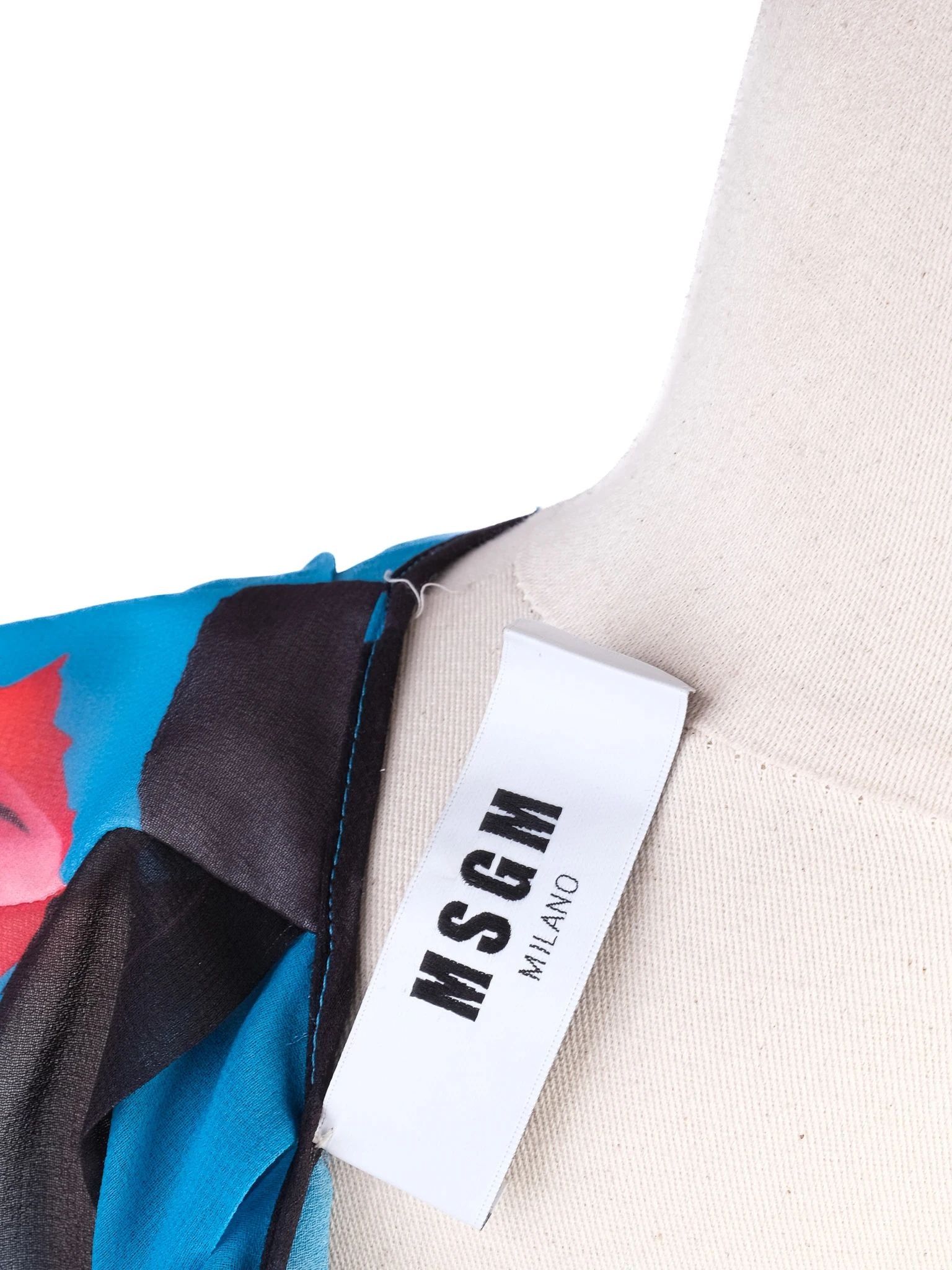 Excellent MSGM Floral Maxi Dress Blue Red White Polyester Women